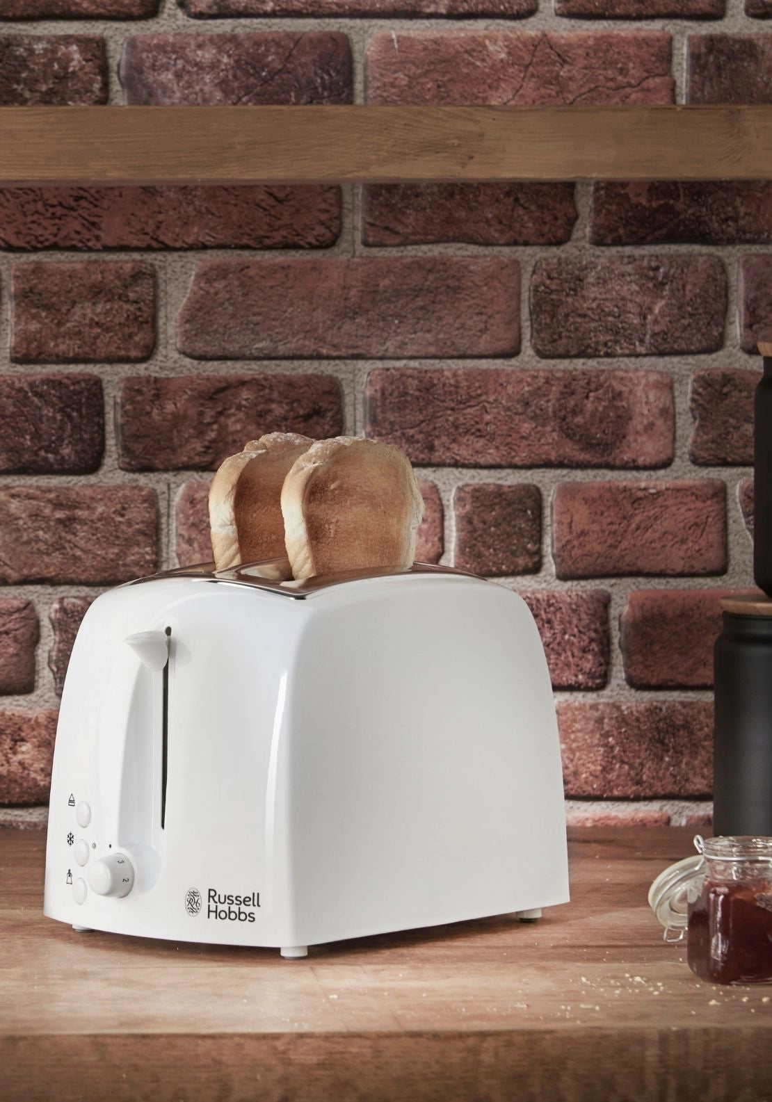 Textures 2 Slice Toaster White - Model 21640