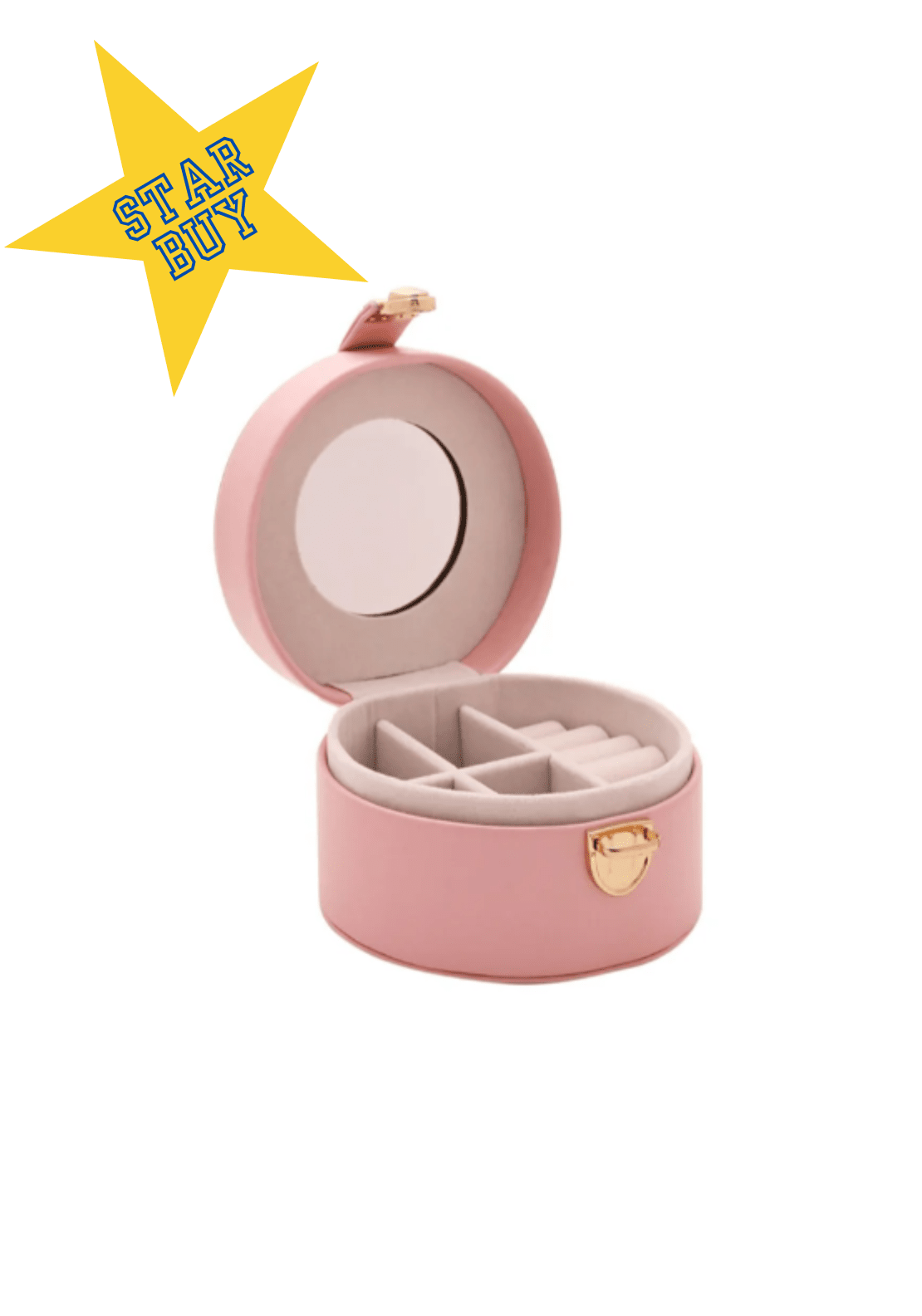 The Home Collection Jewellery Zip Box With Mirror And Storage Areas - Pink 1 Shaws Department Stores