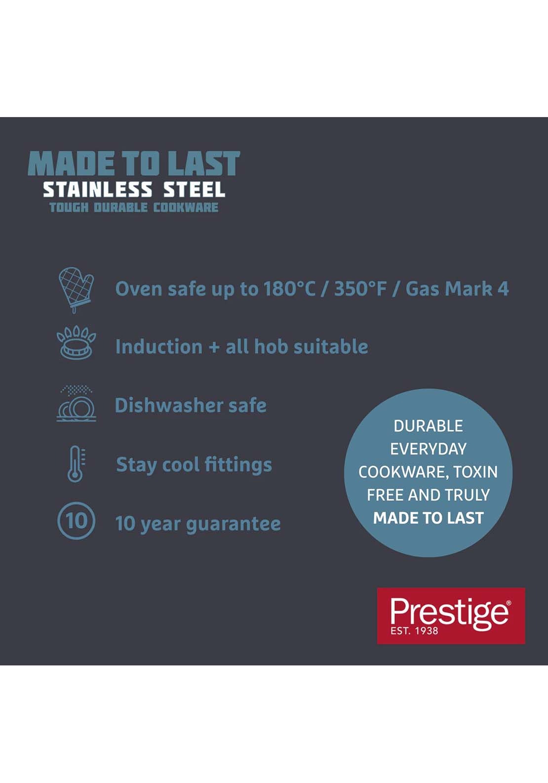 Meyers Prestige Made to Last Stainless Steel Uncoated Frypan 29cm 2 Shaws Department Stores