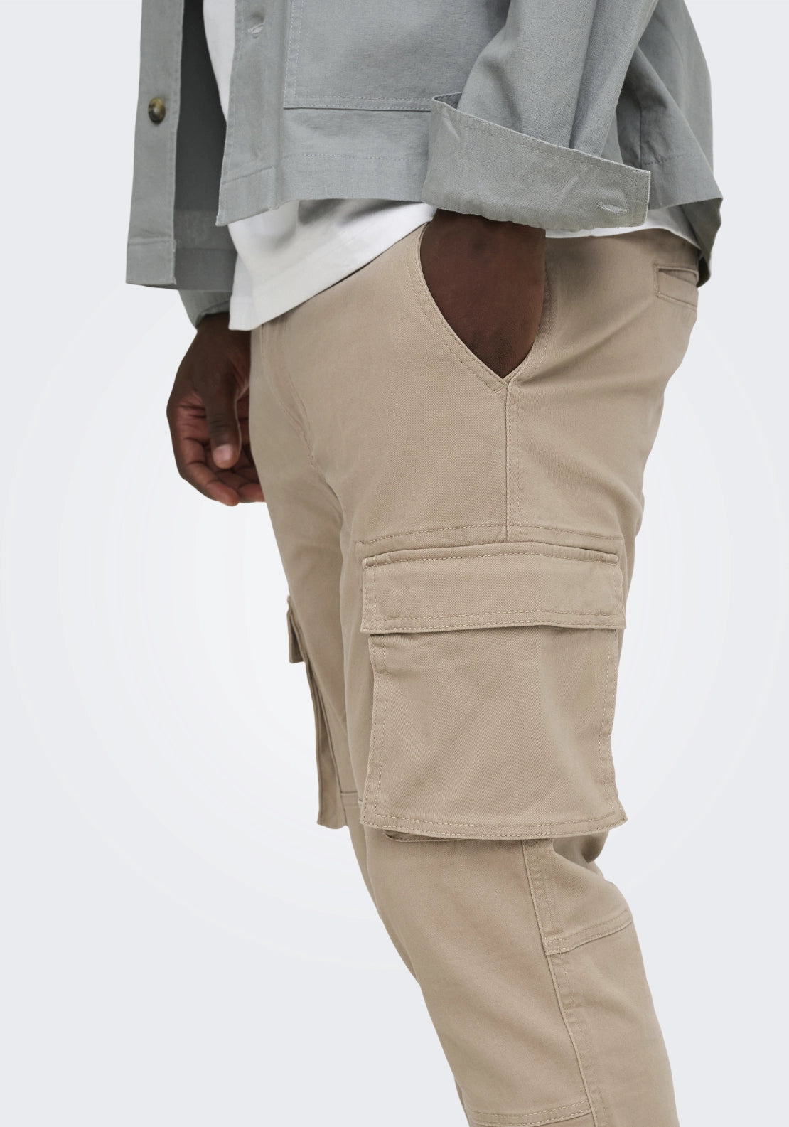 Cam Cargo Trousers - Chinchilla