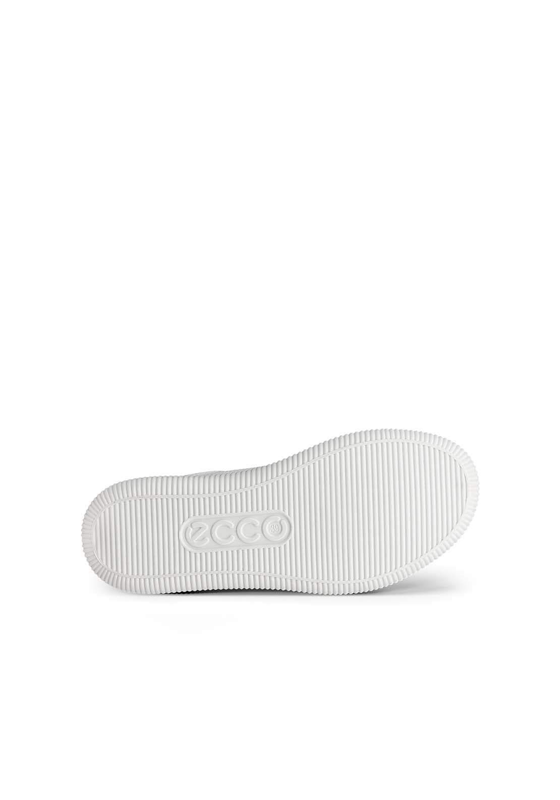 Ecco Soft Zero Casual Lace Shoe - White 2 Shaws Department Stores
