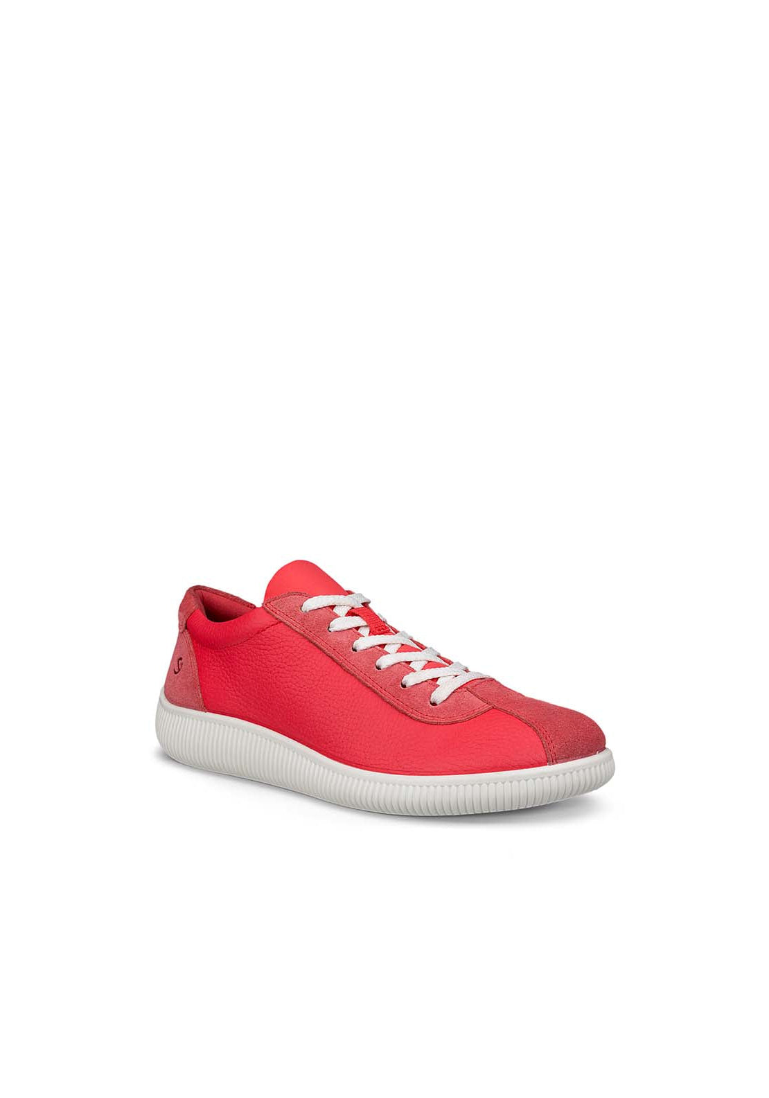 Ecco Soft Zero Casual Lace Shoe - Red 1 Shaws Department Stores
