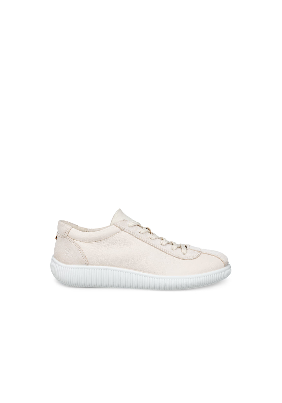 Ecco Soft Zero Lace Casual Shoe - Limestone 1 Shaws Department Stores