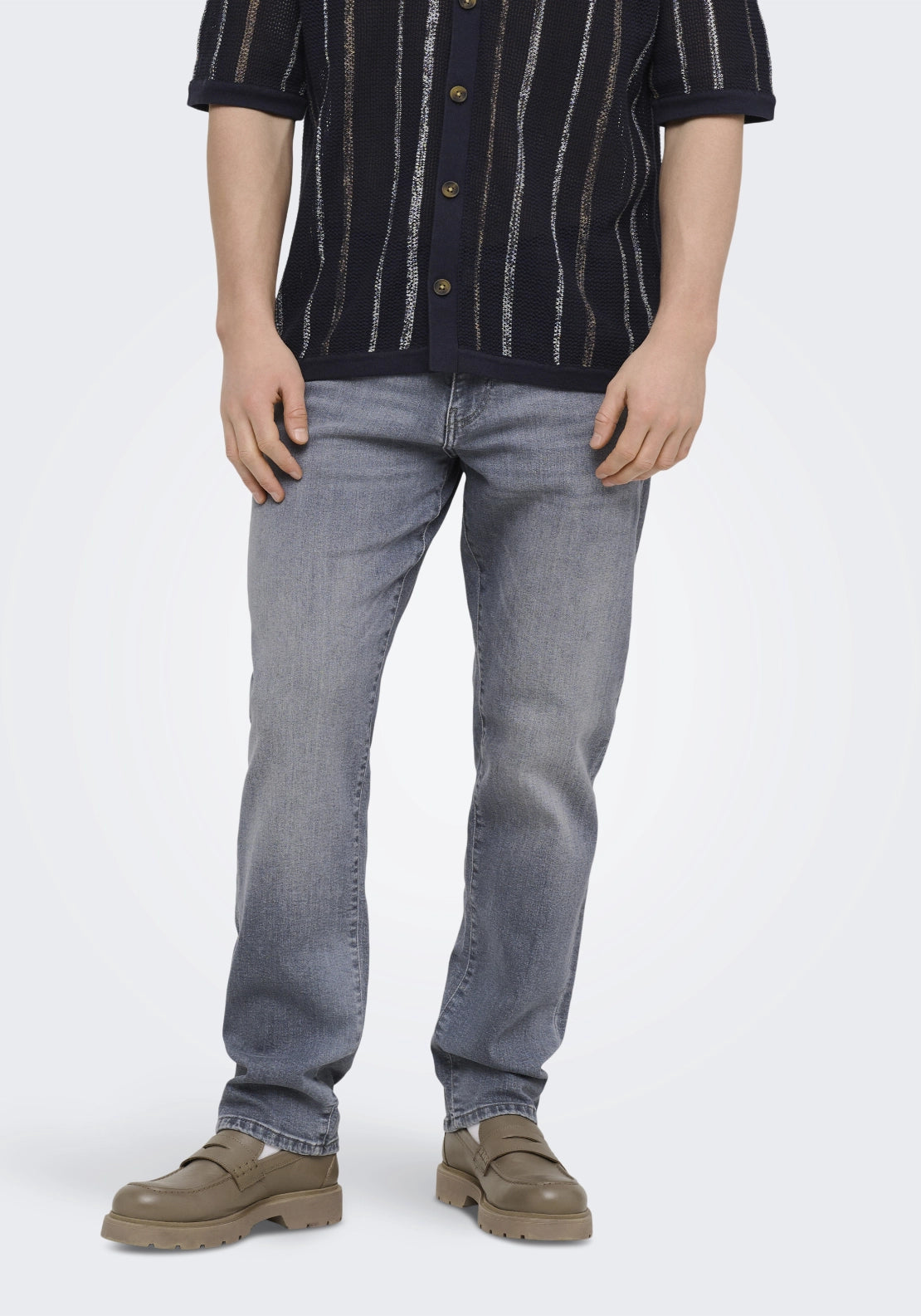 Weft Regular Fit Jeans - Light Grey Denim