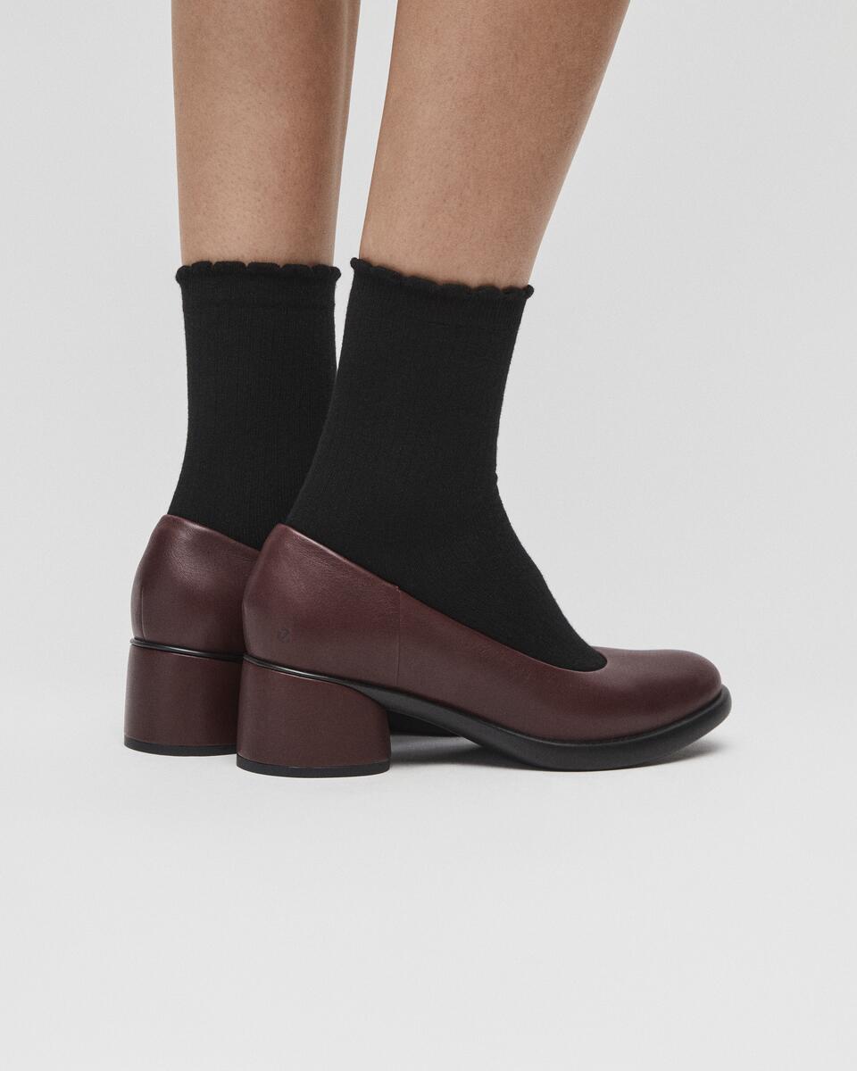 Ecco Sculpted Lx 35 Block Heel - Wine 4 Shaws Department Stores
