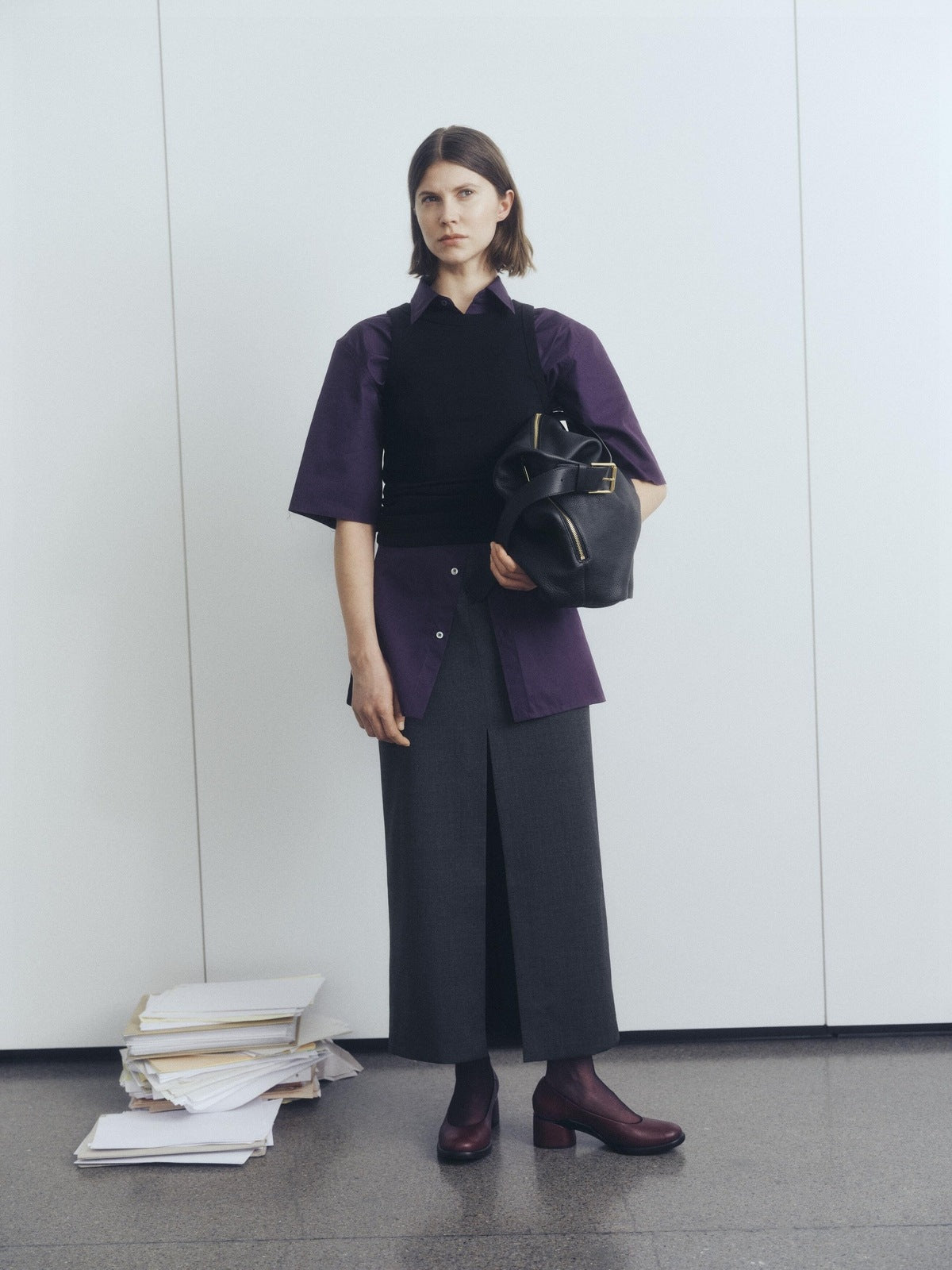 Ecco Sculpted Lx 35 Block Heel - Wine 6 Shaws Department Stores