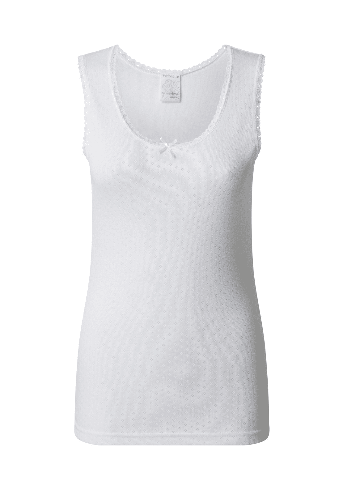 Vedoneire Brushed Thermal Vest Top - White 1 Shaws Department Stores