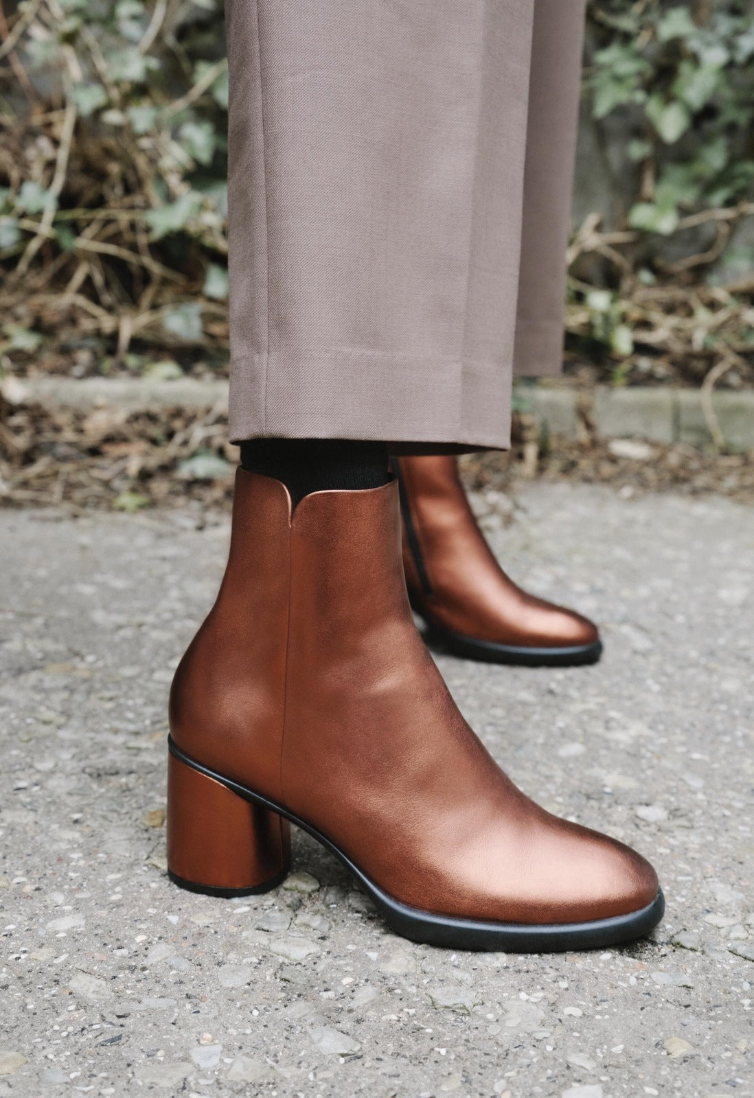 Ecco Sculpted Ecco Shape 55 Stacked Heel Ankle Boot ECCO Shape