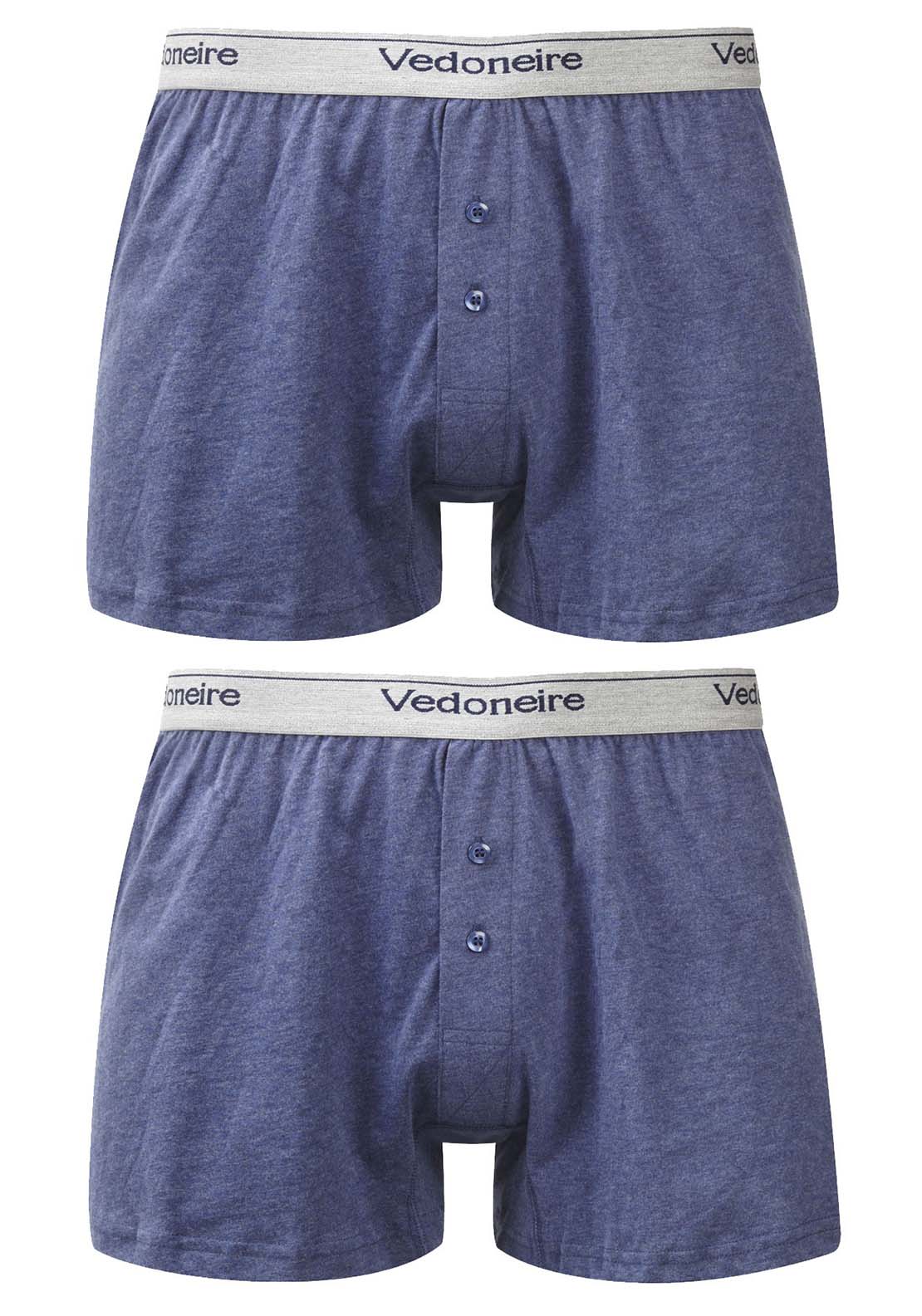 Vedoneire Mens Loose Fit Jersey Boxer Shorts 2 Pack - Denim 1 Shaws Department Stores