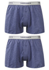 Mens Loose Fit Jersey Boxer Shorts 2 Pack - Denim