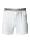 Mens Loose Fit Jersey Boxer Shorts 2 Pack - White