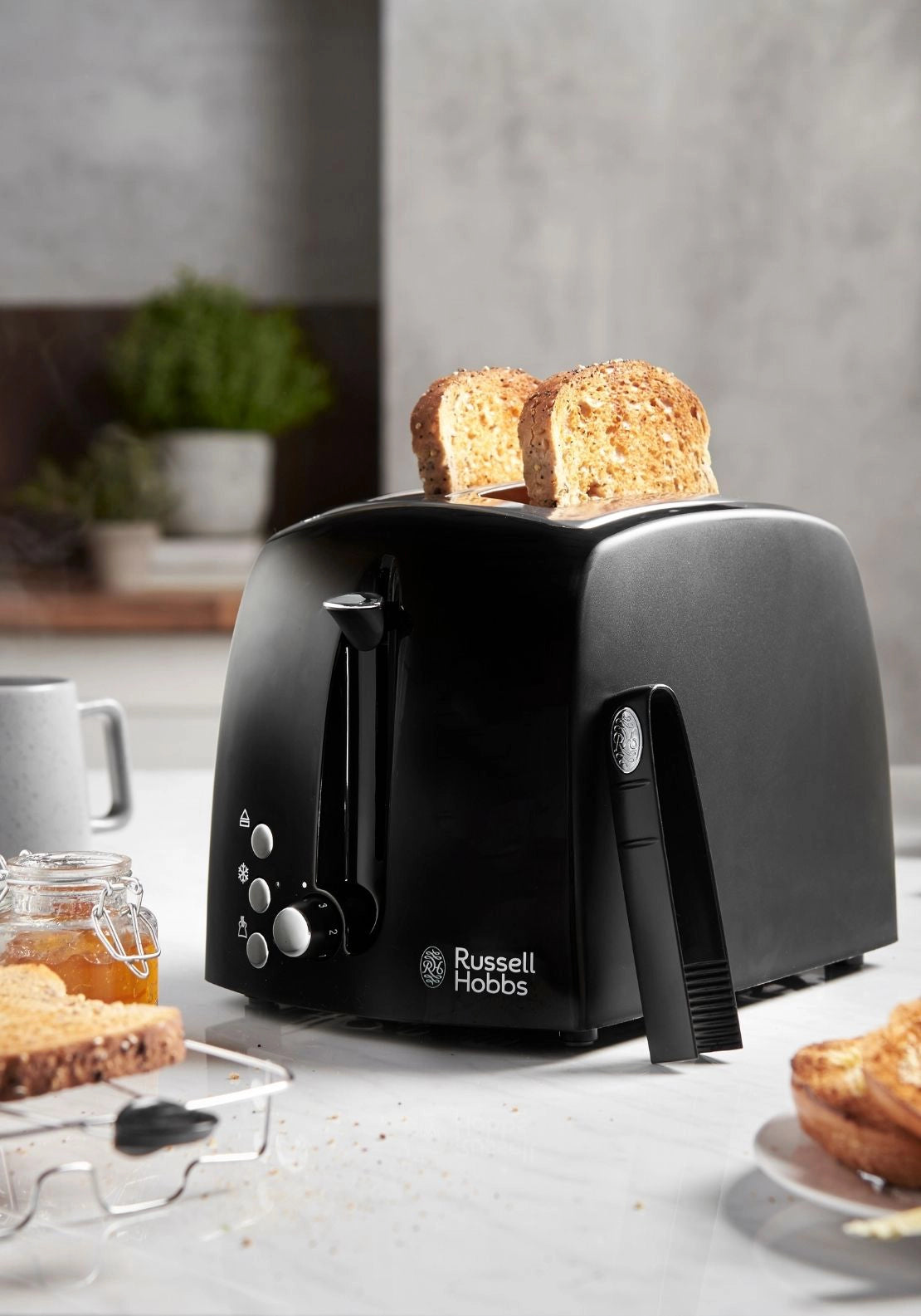 Textures Plus 2 Slice Toaster Black - Model 22601