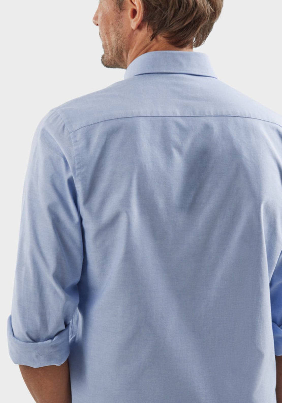 Vedoneire 100% Cotton Long Sleeve Oxford Shirt - Blue 2 Shaws Department Stores