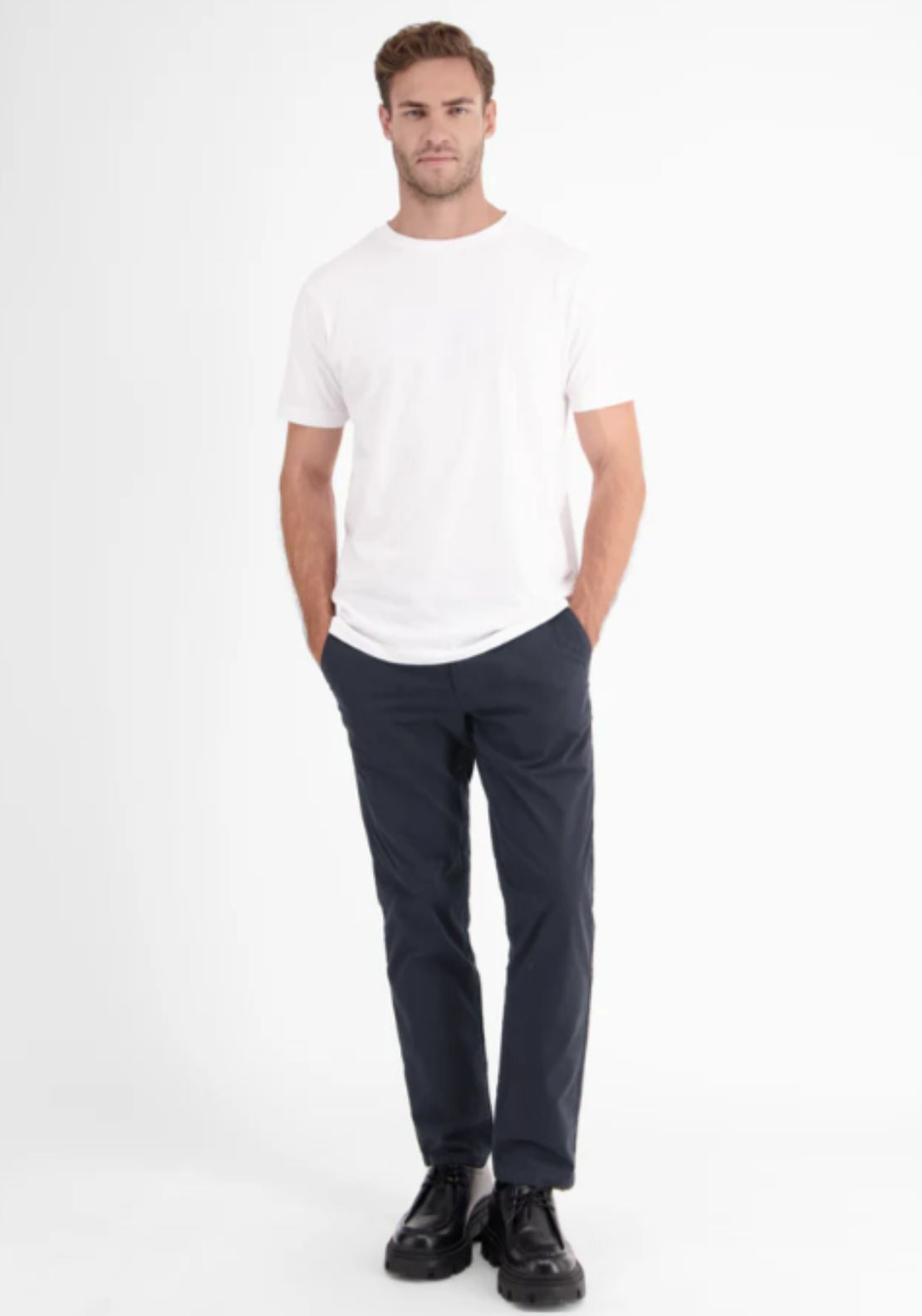 Lerros Basic Slim Fit Chino - Blue Night 4 Shaws Department Stores