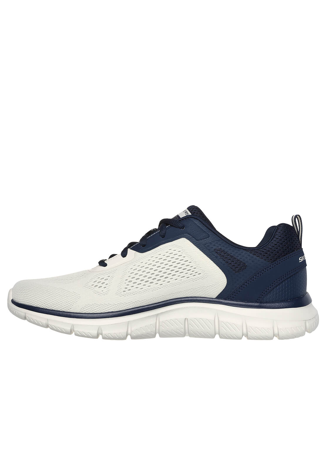 Skechers Track Broader - Off-White &amp; Navy 2 Shaws Department Stores
