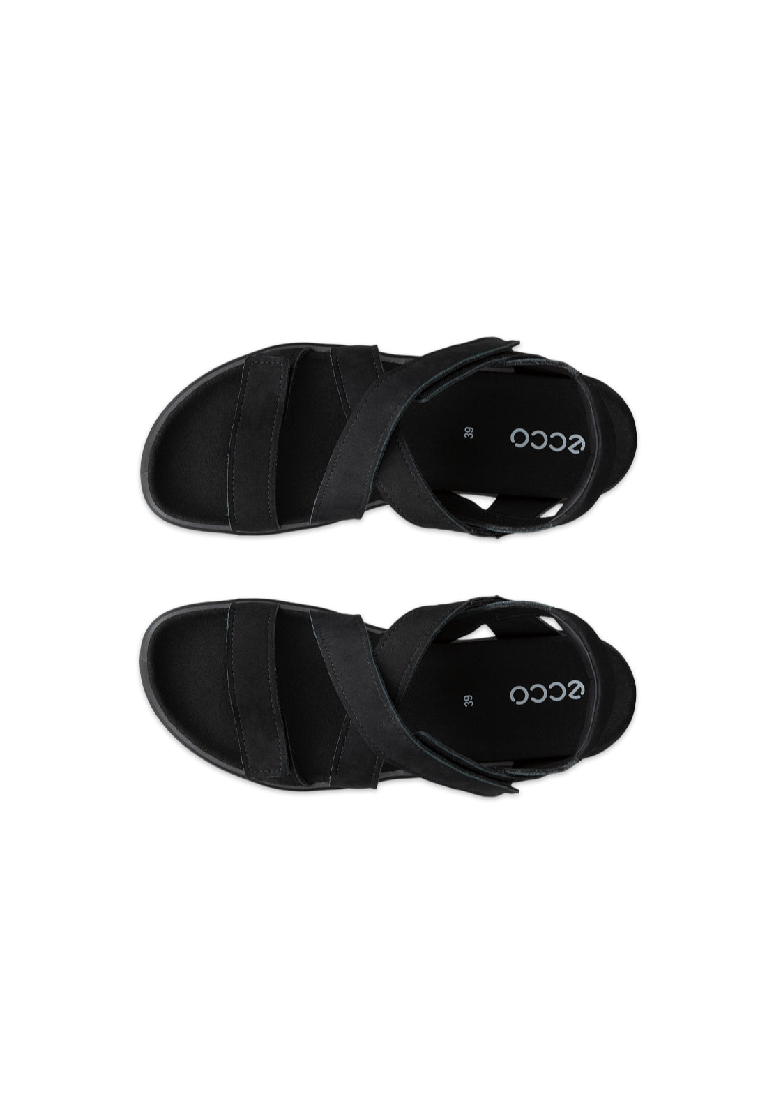 Ecco Soft Sandal - Black 2 Shaws Department Stores