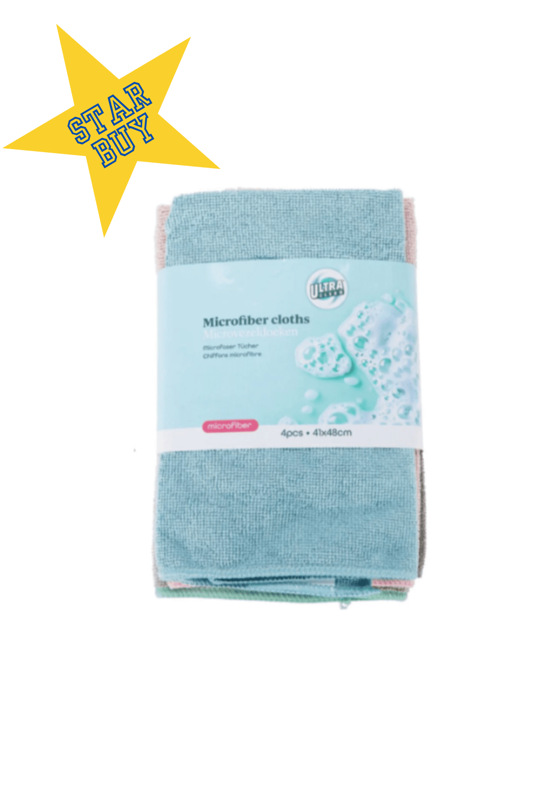 The Home Collection Microfibre Cloths Set Of 4 - Multi 1 Shaws Department Stores