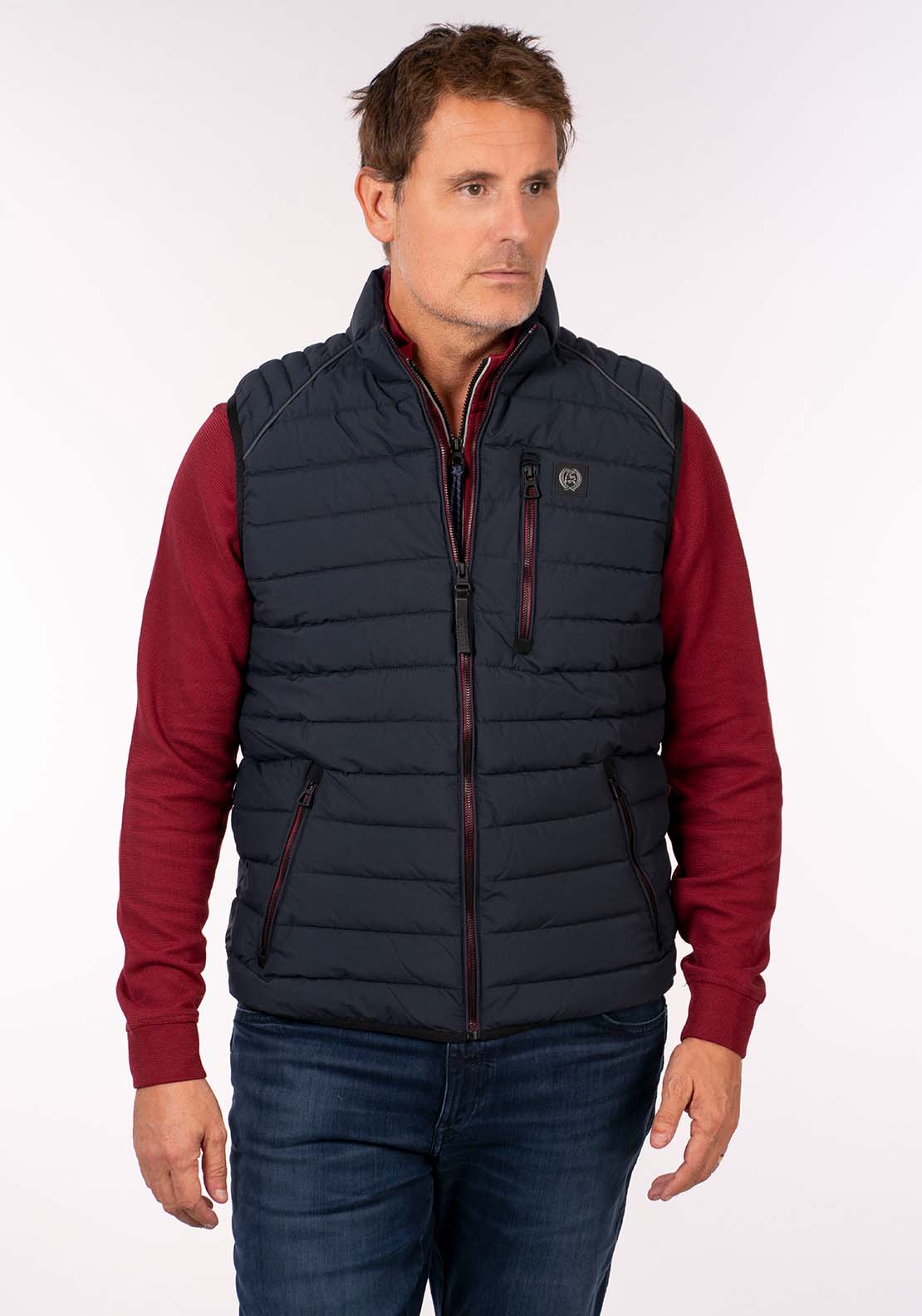 Lerros Quilted Gilet - Blue Knight 1 Shaws Department Stores