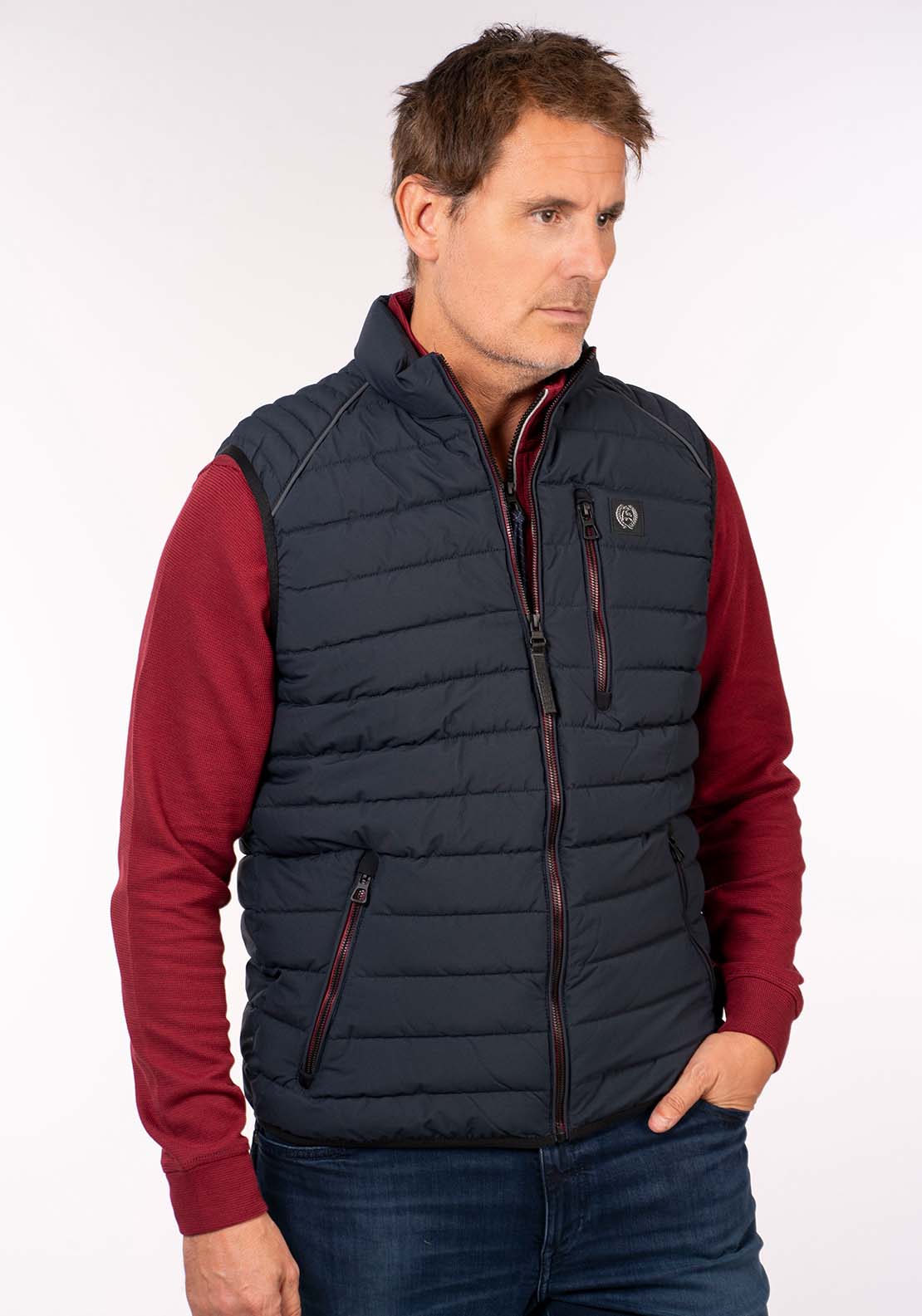 Lerros Quilted Gilet - Blue Knight 2 Shaws Department Stores
