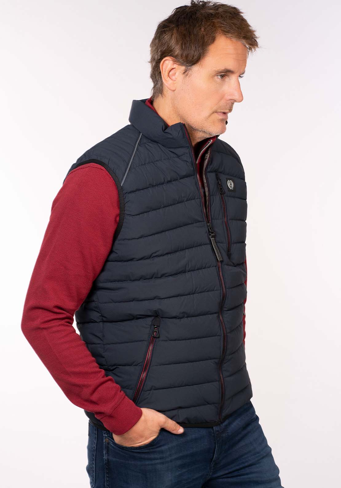 Lerros Quilted Gilet - Blue Knight 8 Shaws Department Stores
