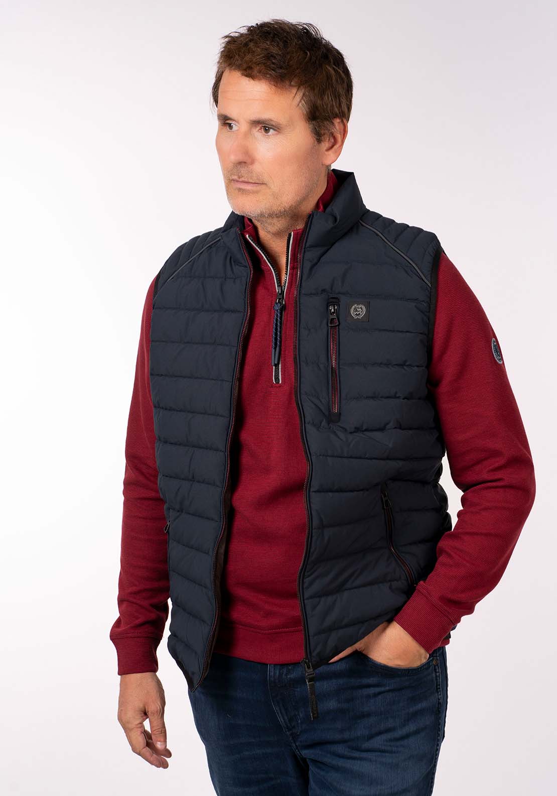 Lerros Quilted Gilet - Blue Knight 3 Shaws Department Stores