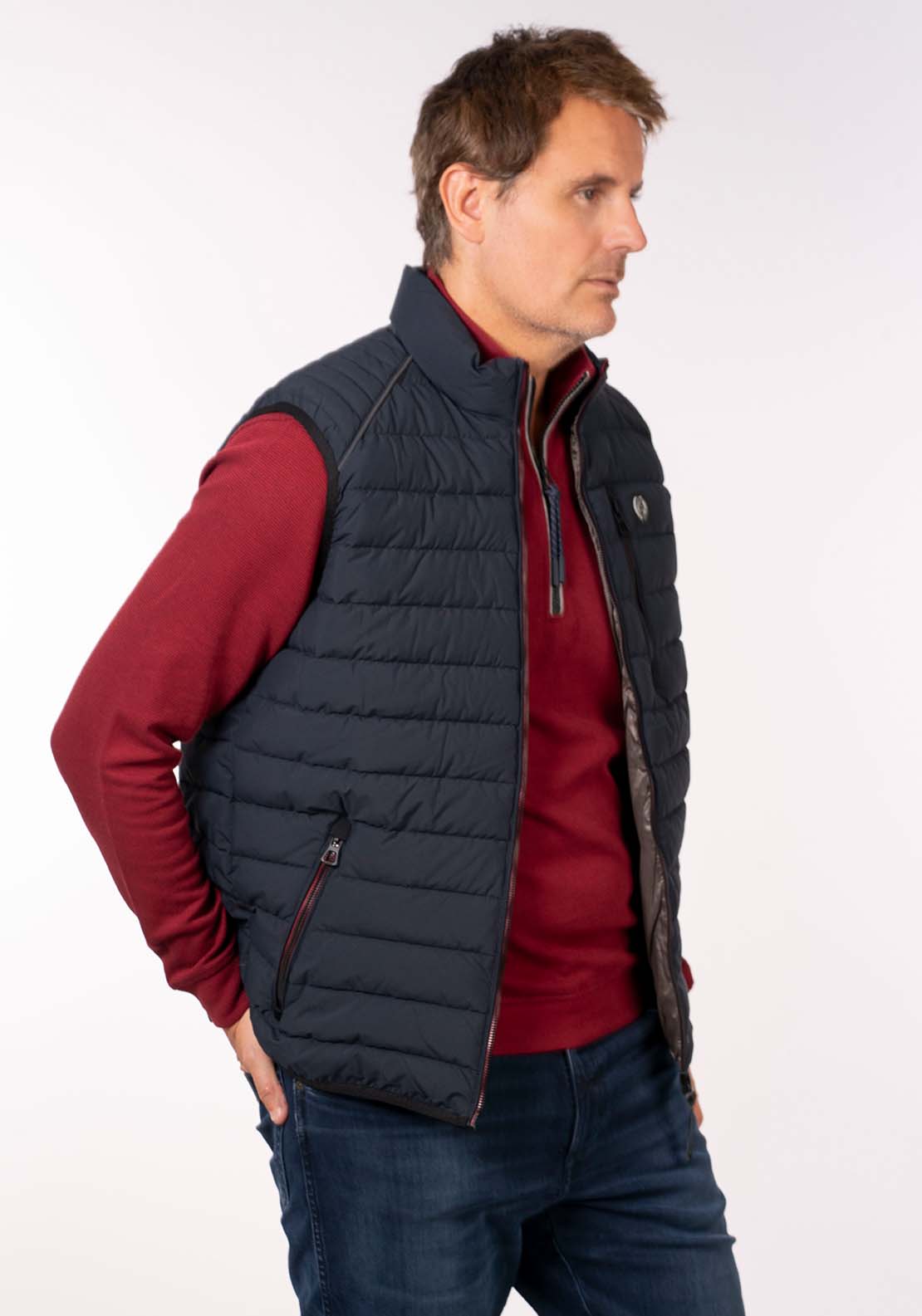 Lerros Quilted Gilet - Blue Knight 6 Shaws Department Stores
