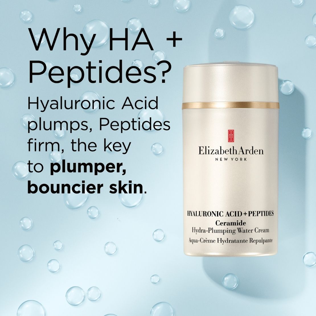 Elizabeth Arden Hyaluronic Acid + Peptides Ceramide Hydra-Plumping Water Cream 4 Shaws Department Stores