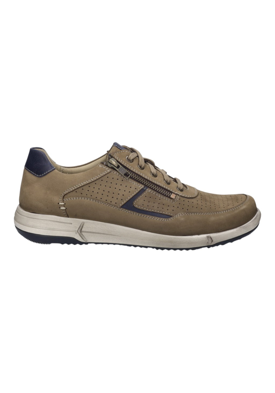 Josef Seibel Side Zip Perf Lace Up - Sand 1 Shaws Department Stores