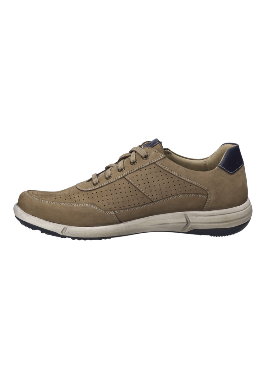 Josef Seibel Side Zip Perf Lace Up - Sand 3 Shaws Department Stores