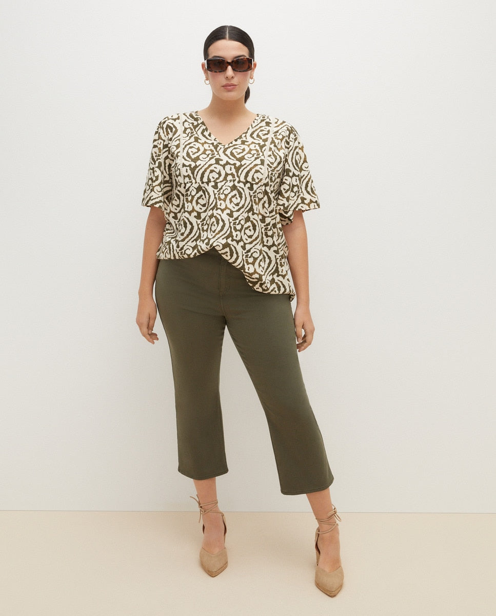 Couchel Pant 5 Pockets Cropped - Green 1 Shaws Department Stores