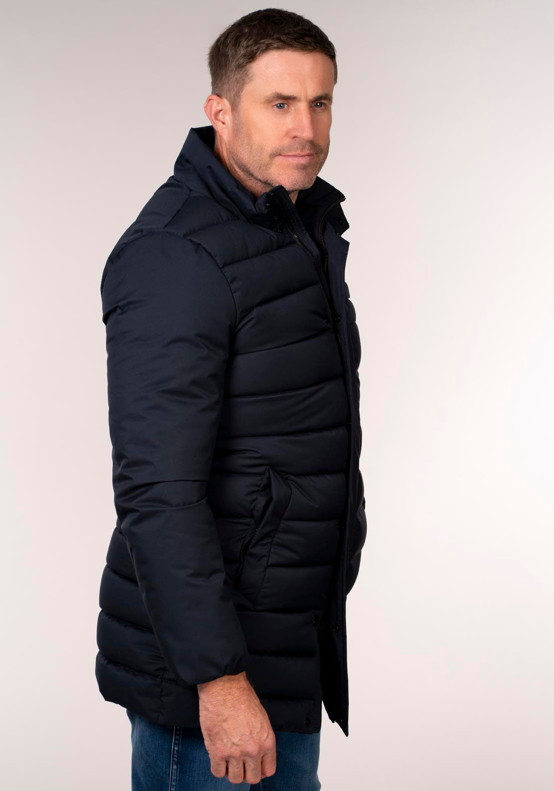 3/4 Quilted Jacket - Blue