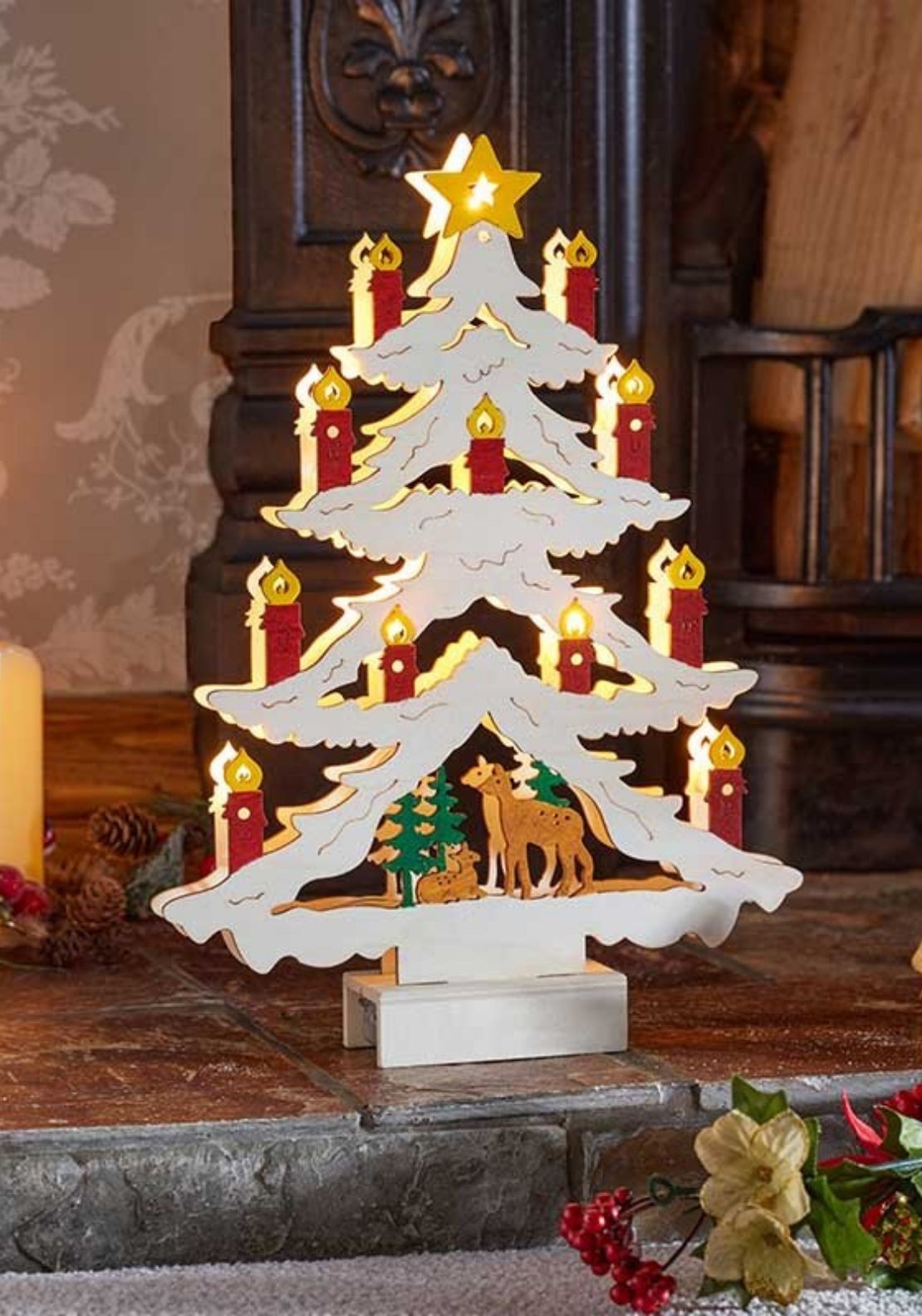 The Home Christmas Inlit Candle Tree - Multi 2 Shaws Department Stores