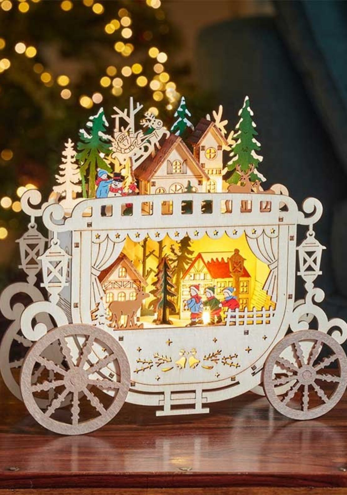 The Home Christmas Inlit Christmas Carriage - Multi 2 Shaws Department Stores