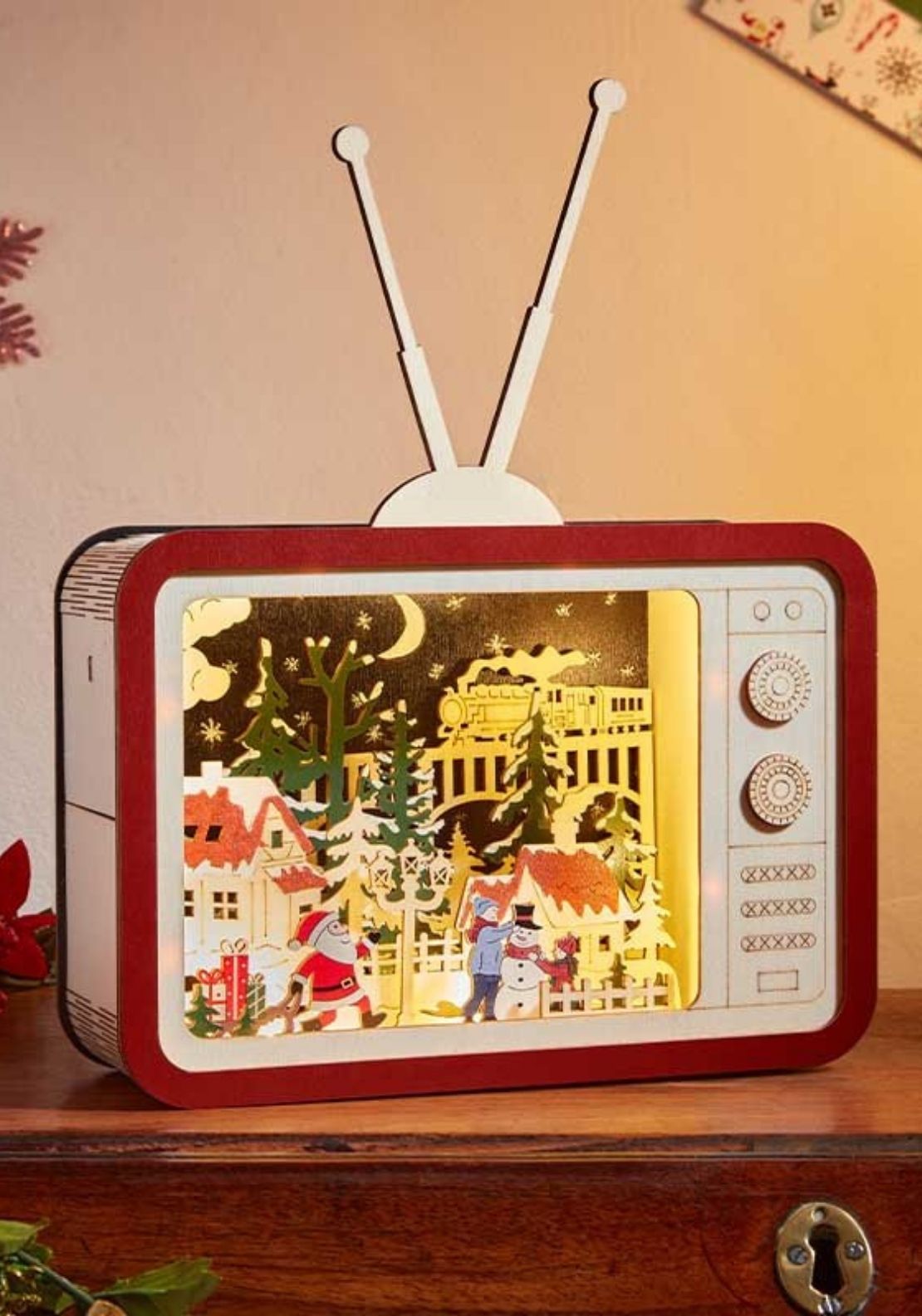The Home Christmas Inlit Santas Teletown - Multi 2 Shaws Department Stores