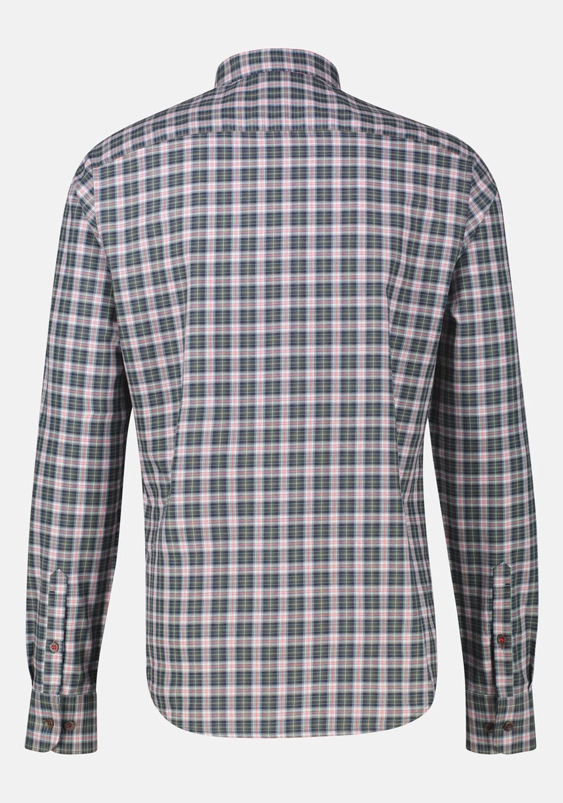 Lerros Long Sleeve Check Shirt - Nordic Olive 7 Shaws Department Stores
