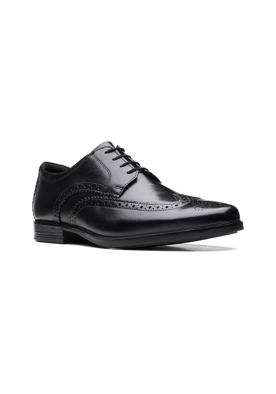 Clarks Howard Wing Formal Shoe - Black 1 Shaws Department Stores