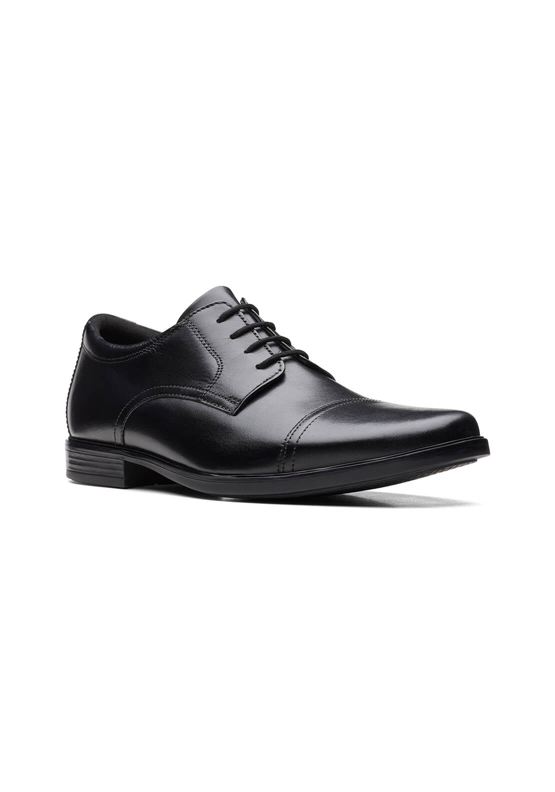 Clarks Howard Cap Formal Shoe - Black 1 Shaws Department Stores