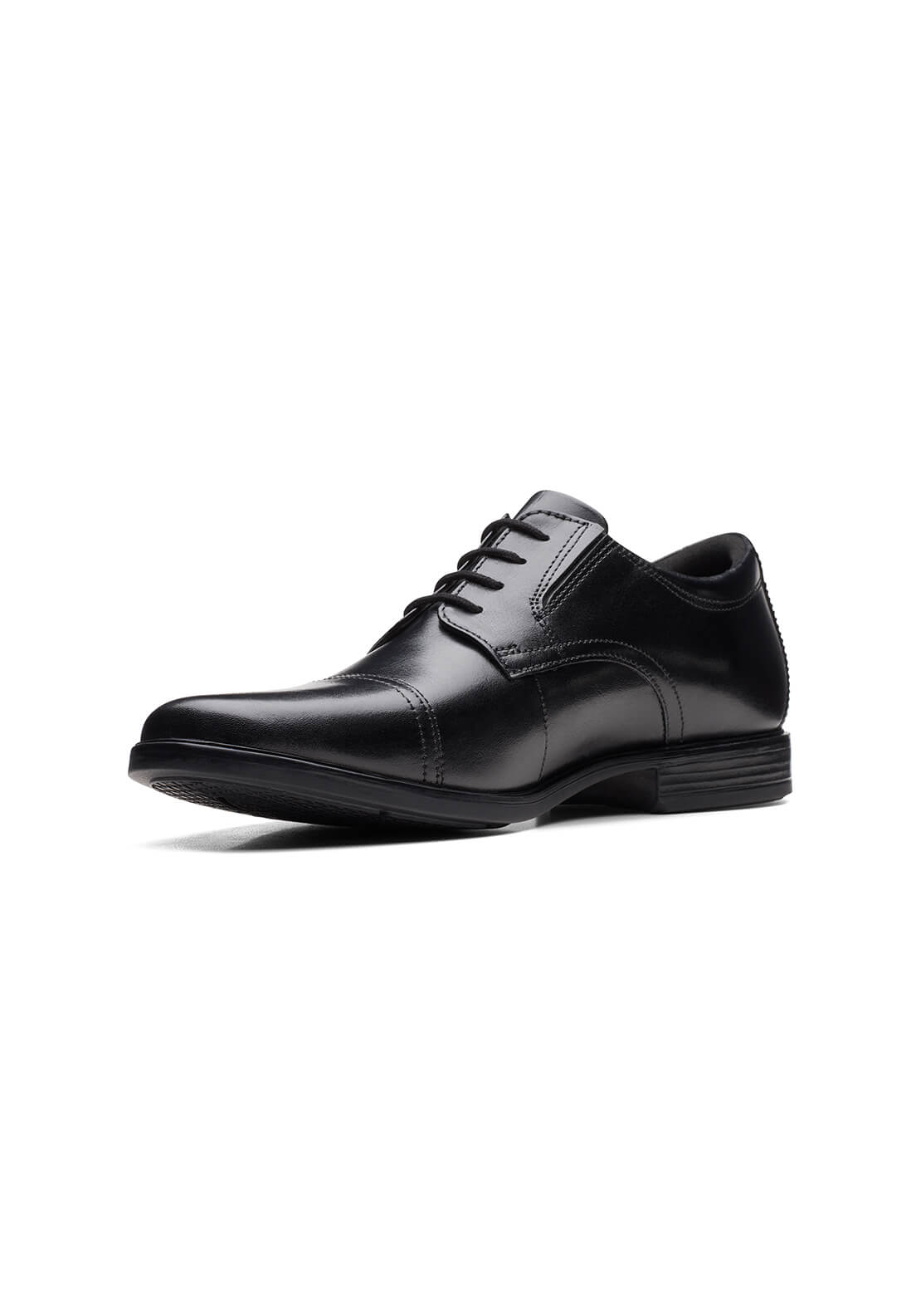 Clarks Howard Cap Formal Shoe - Black 2 Shaws Department Stores