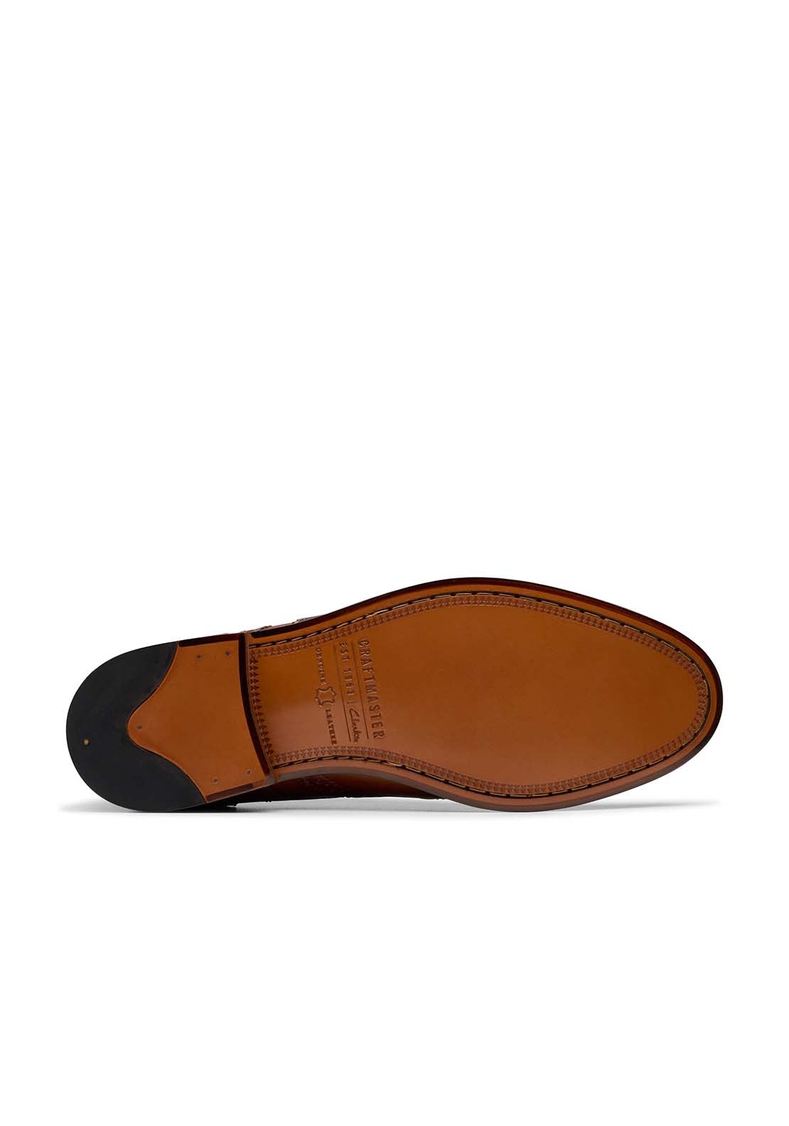 Clarks Craftjames Tip Formal Shoe - Mid Tan Leather 7 Shaws Department Stores