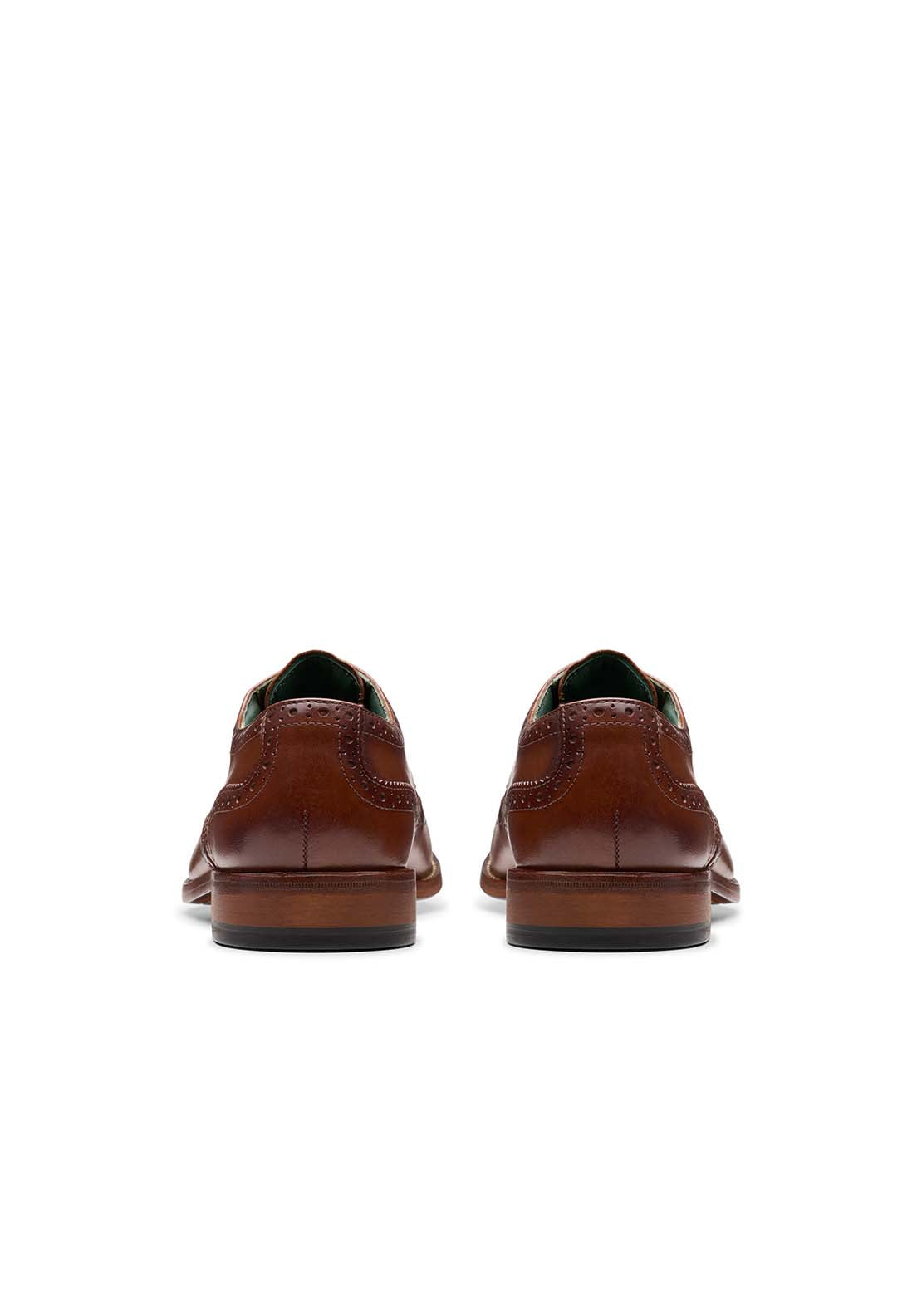 Clarks Craftjames Tip Formal Shoe - Mid Tan Leather 4 Shaws Department Stores