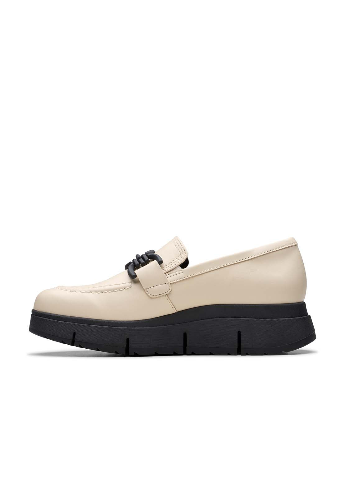 Clarks Loriini Izzy Shoe - Cream Leather 6 Shaws Department Stores