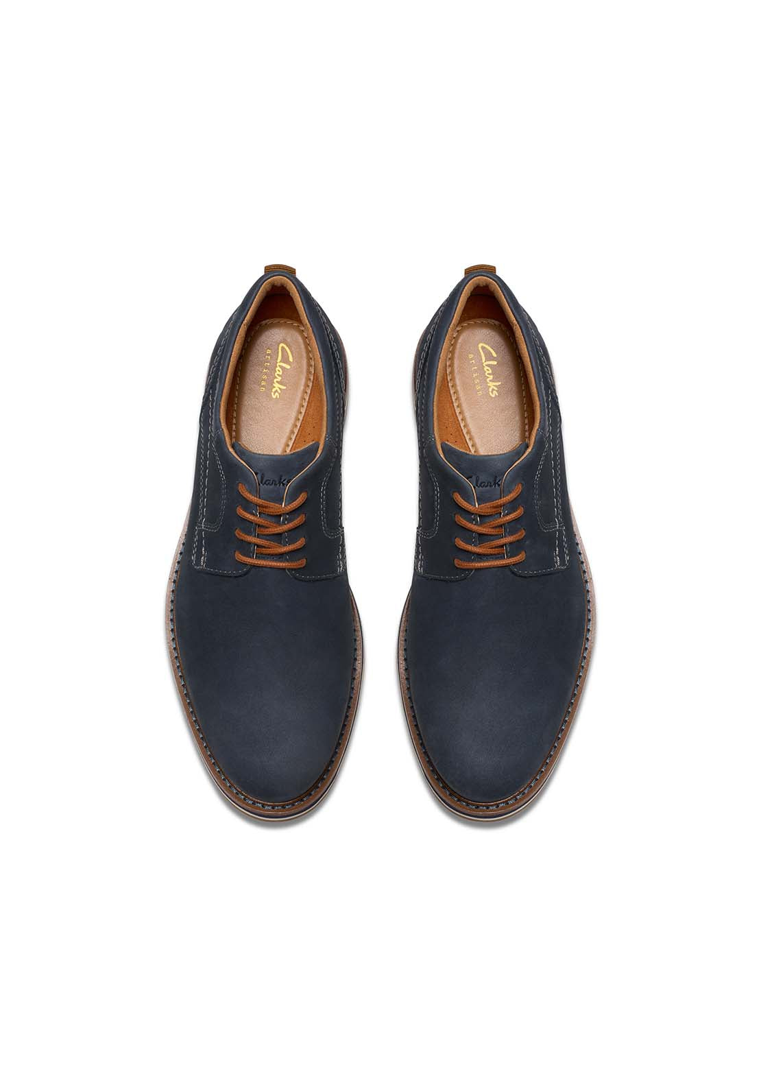 Clarks Monahan Plain Shoe - Navy 4 Shaws Department Stores