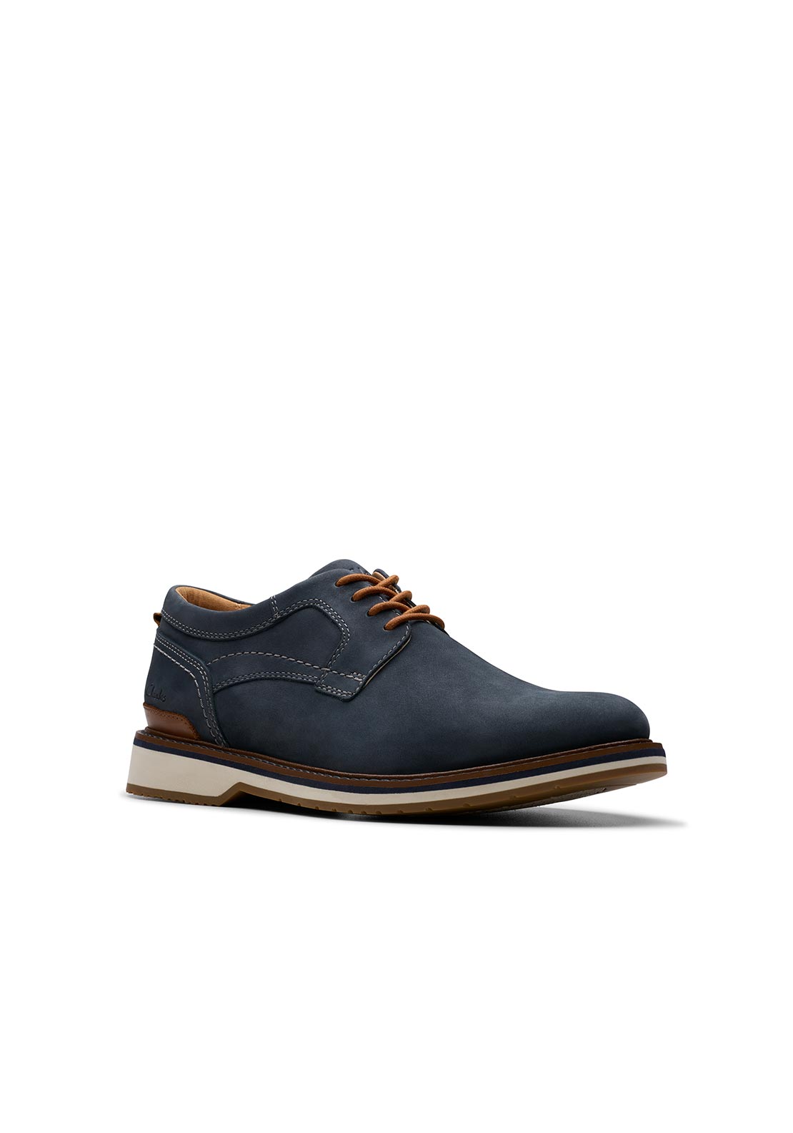 Clarks Monahan Plain Shoe - Navy 2 Shaws Department Stores