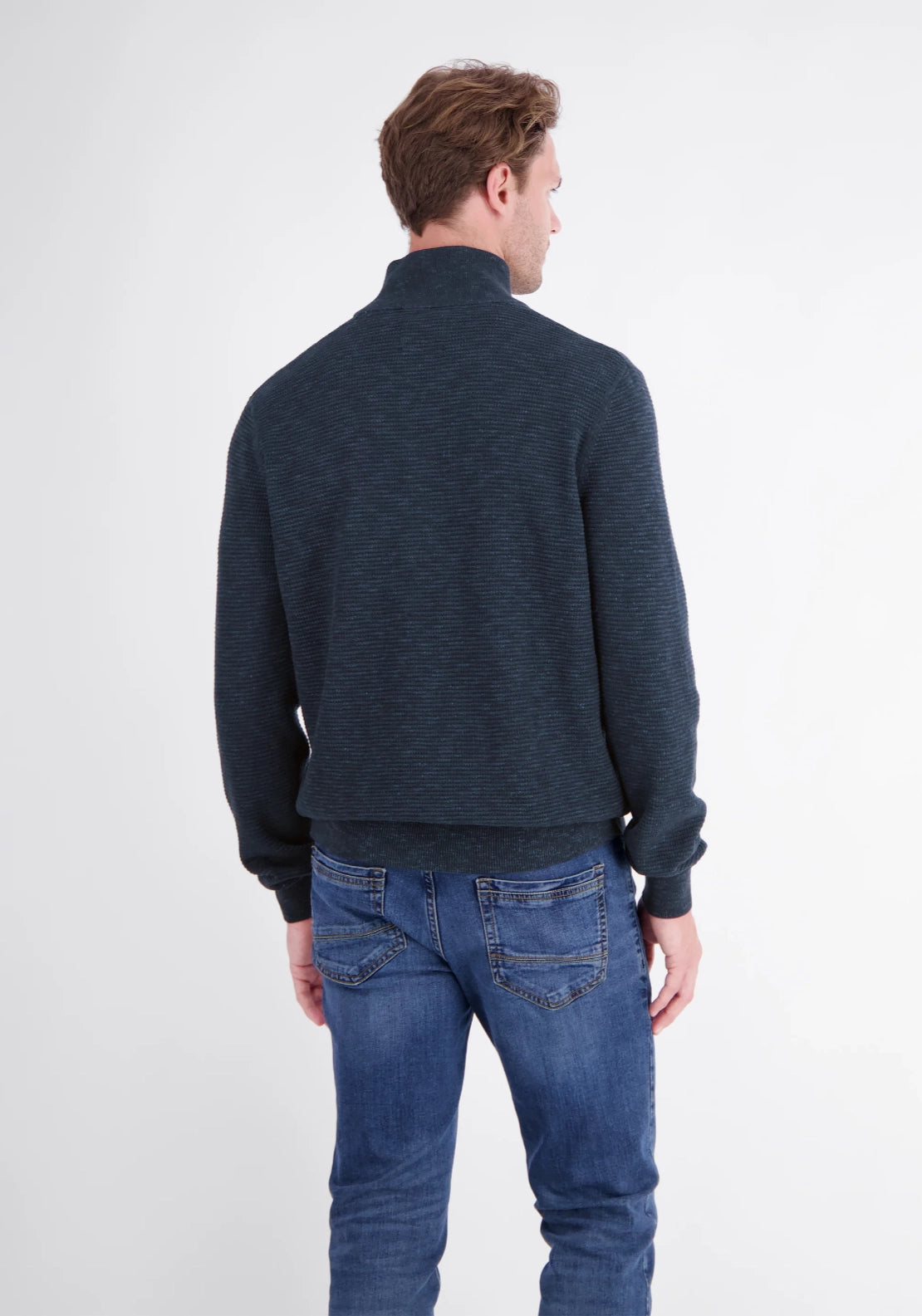 1/4 Zip Knit Sweater - Classic Navy
