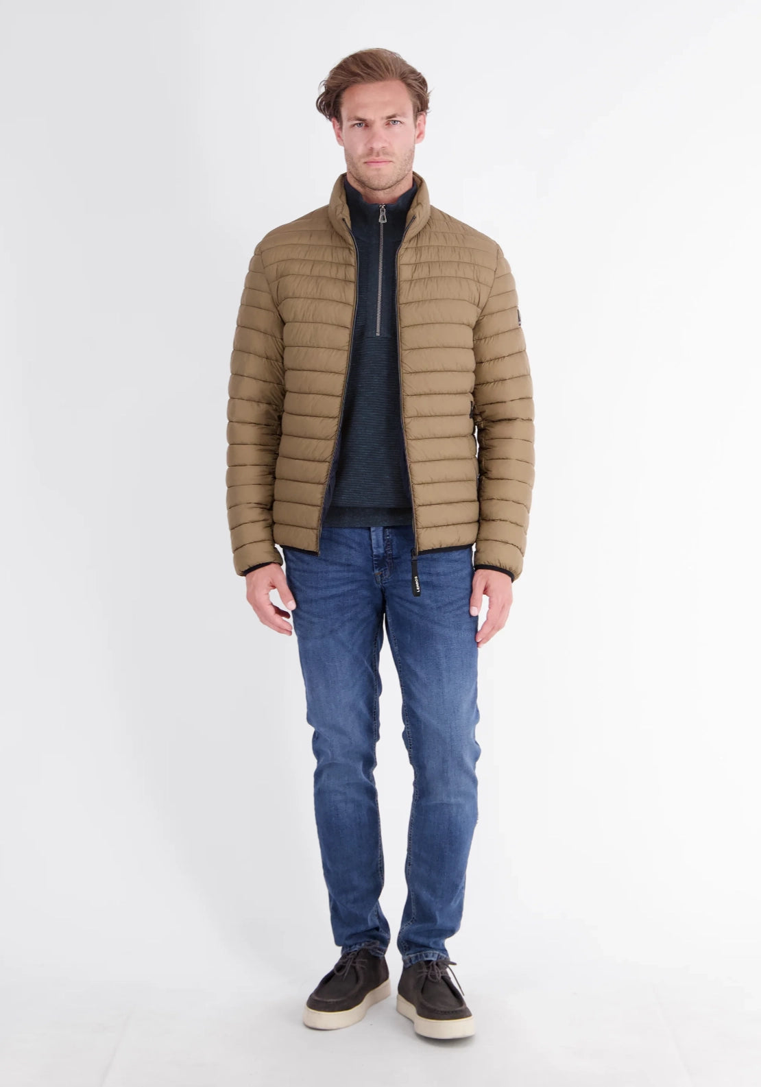 1/4 Zip Knit Sweater - Classic Navy