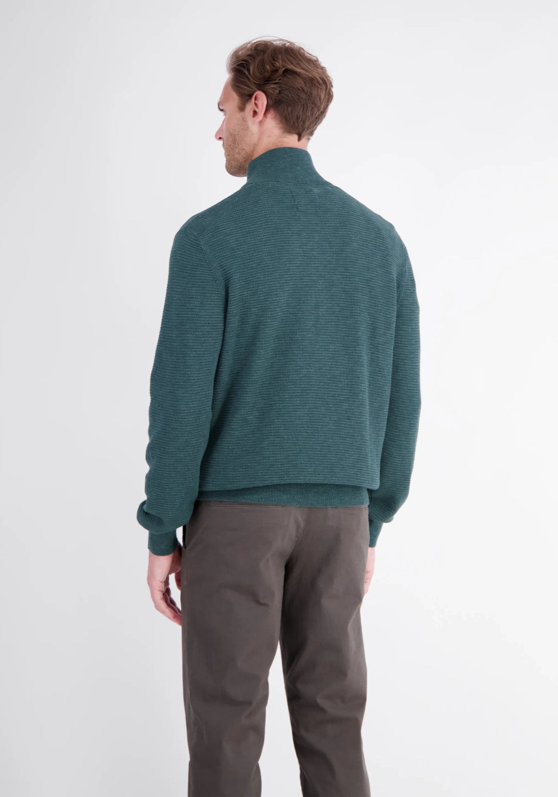 1/4 Zip Knit Sweater - Cedar Green