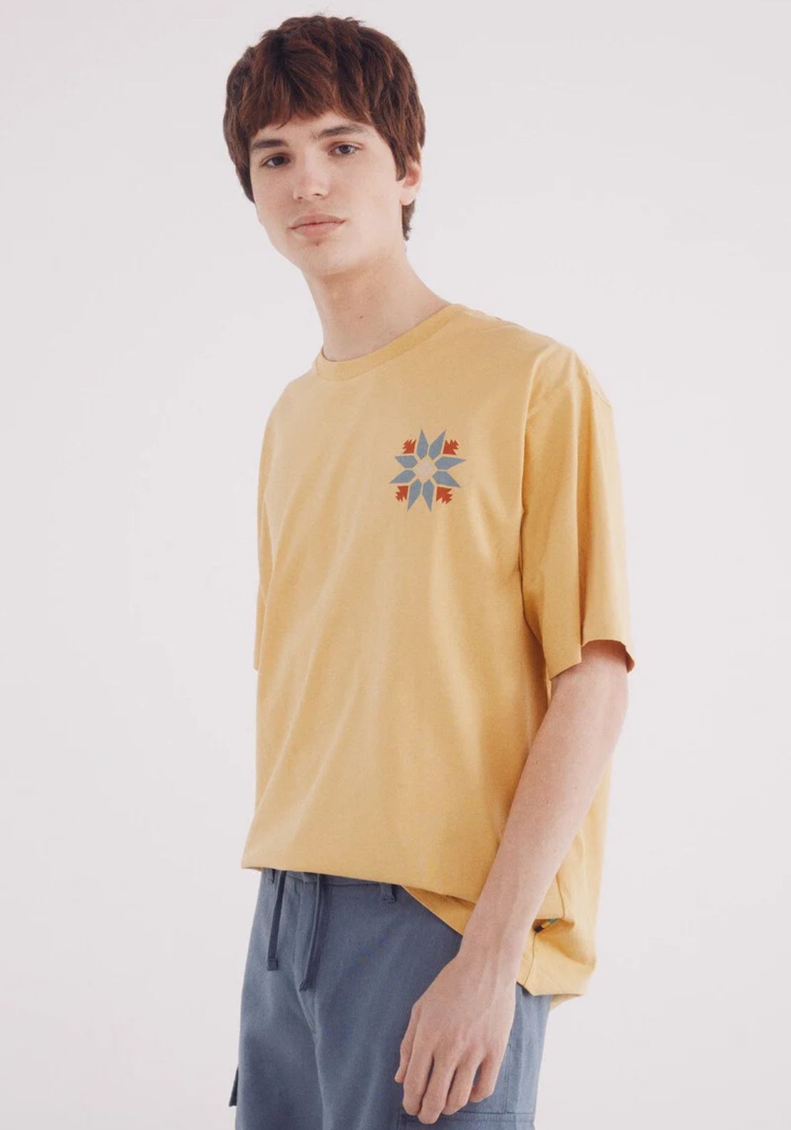 Springfield Ethnic T-Shirt - Yellow 1 Shaws Department Stores