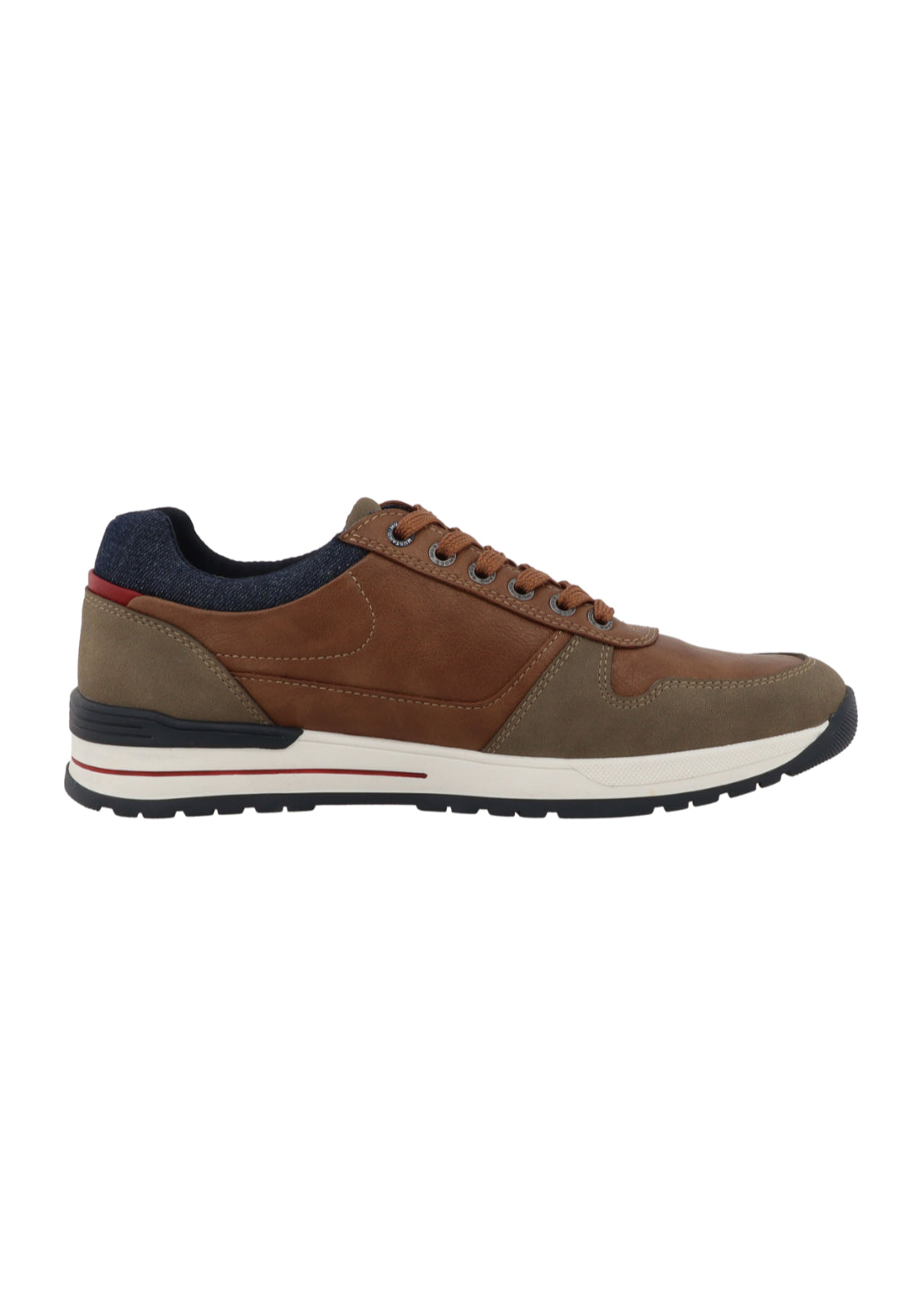Mustang Side Zip Trainer - Cognac 2 Shaws Department Stores