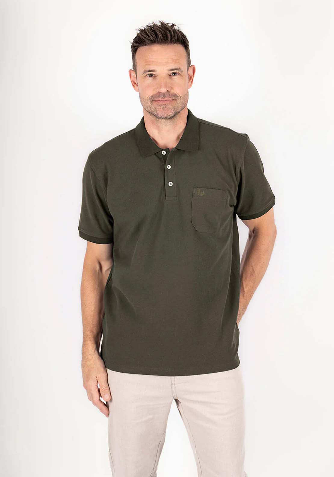 Yeats Rodger Plain Polo - Fresh Green 1 Shaws Department Stores