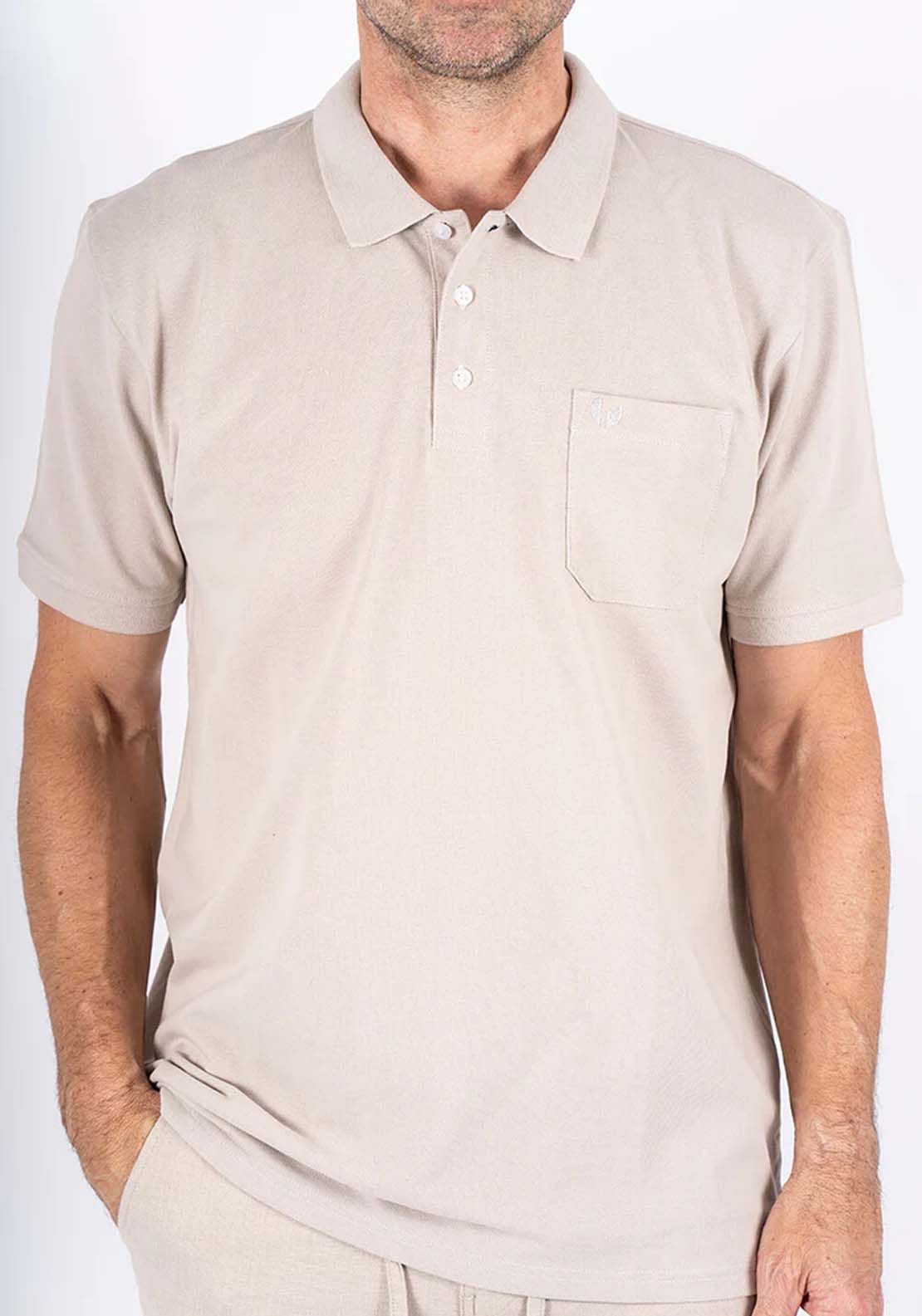 Yeats Rodger Plain Polo - Ultra Light Sand 2 Shaws Department Stores